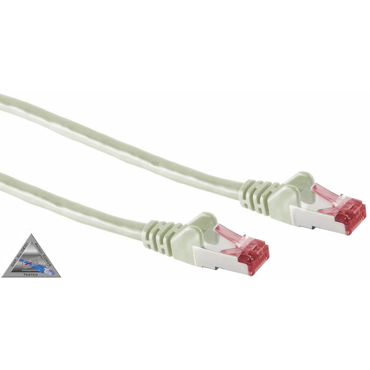 CAT6A Patchkabel S FTP PIMF GHMT Zertifiziert Halogenfrei Grau 25 M