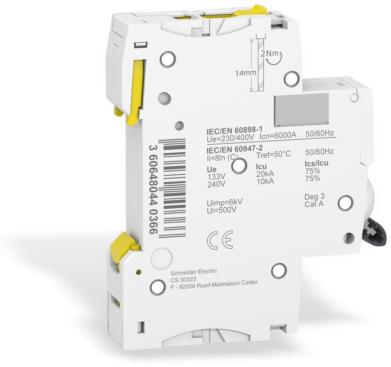 SCHNEIDER ELECTRIC Leitungsschutzschalter A9F04116 IC60N C 16A