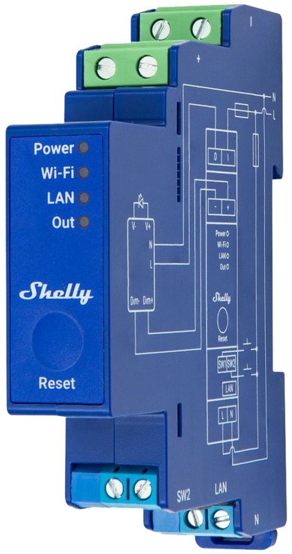 SHELLY Dimmer Pro 0 1 10V PM WLAN BT LAN 591932