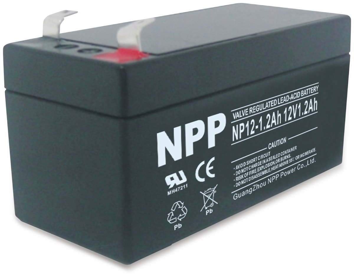 NPP Blei-Akkumulator NP12-1.2, 12 V-, 1200 MAh Online Kaufen | Pollin.de