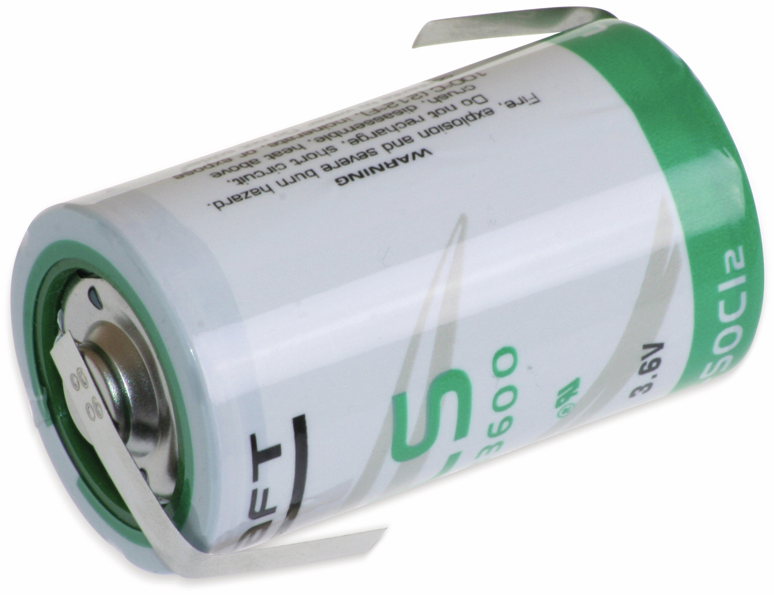 Lithium-Batterie SAFT LS 33600-CNR, D, mit Z-Lötfahne, 3,6 ...