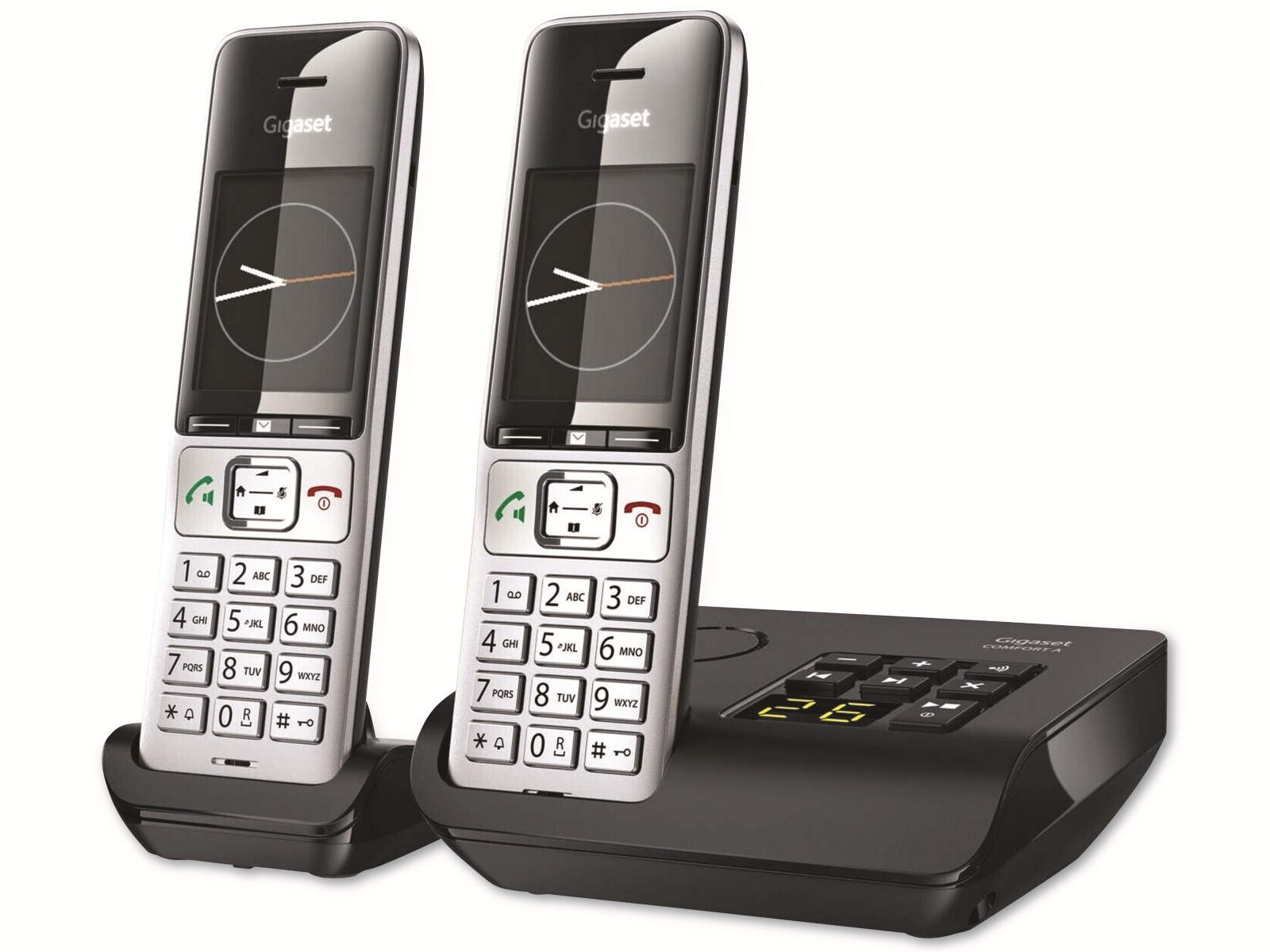 GIGASET Telefon Comfort 500A Duo, Silber-schwarz Online Kaufen | Pollin.de