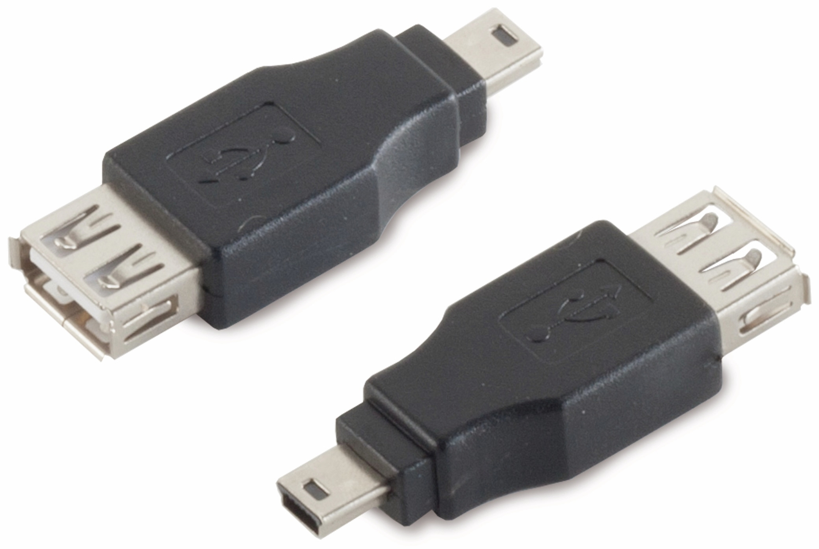 USB2.0-Adapter, USB-A Kupplung/Mini-USB A 5-pin Stecker ...