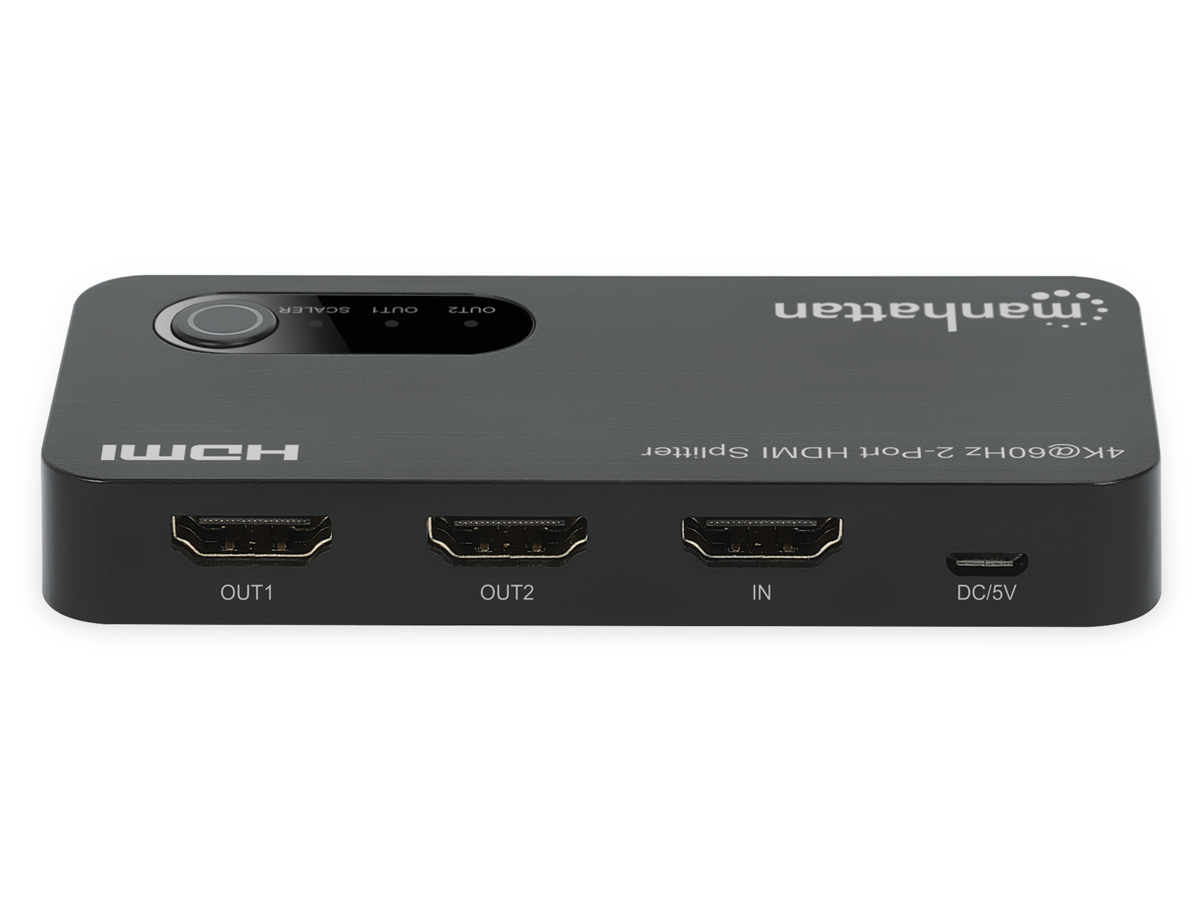 MANHATTAN HDMI-Splitter, 2-Port, 4K/60 Hz, schwarz