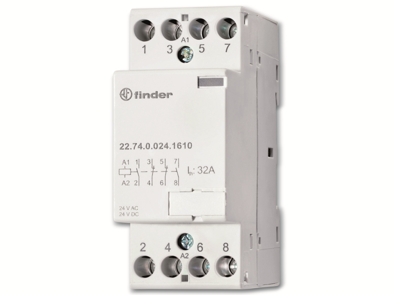 FINDER Installationsschütz 230 V, 32 A, 4 Schließer, 22.74.0.230.1310