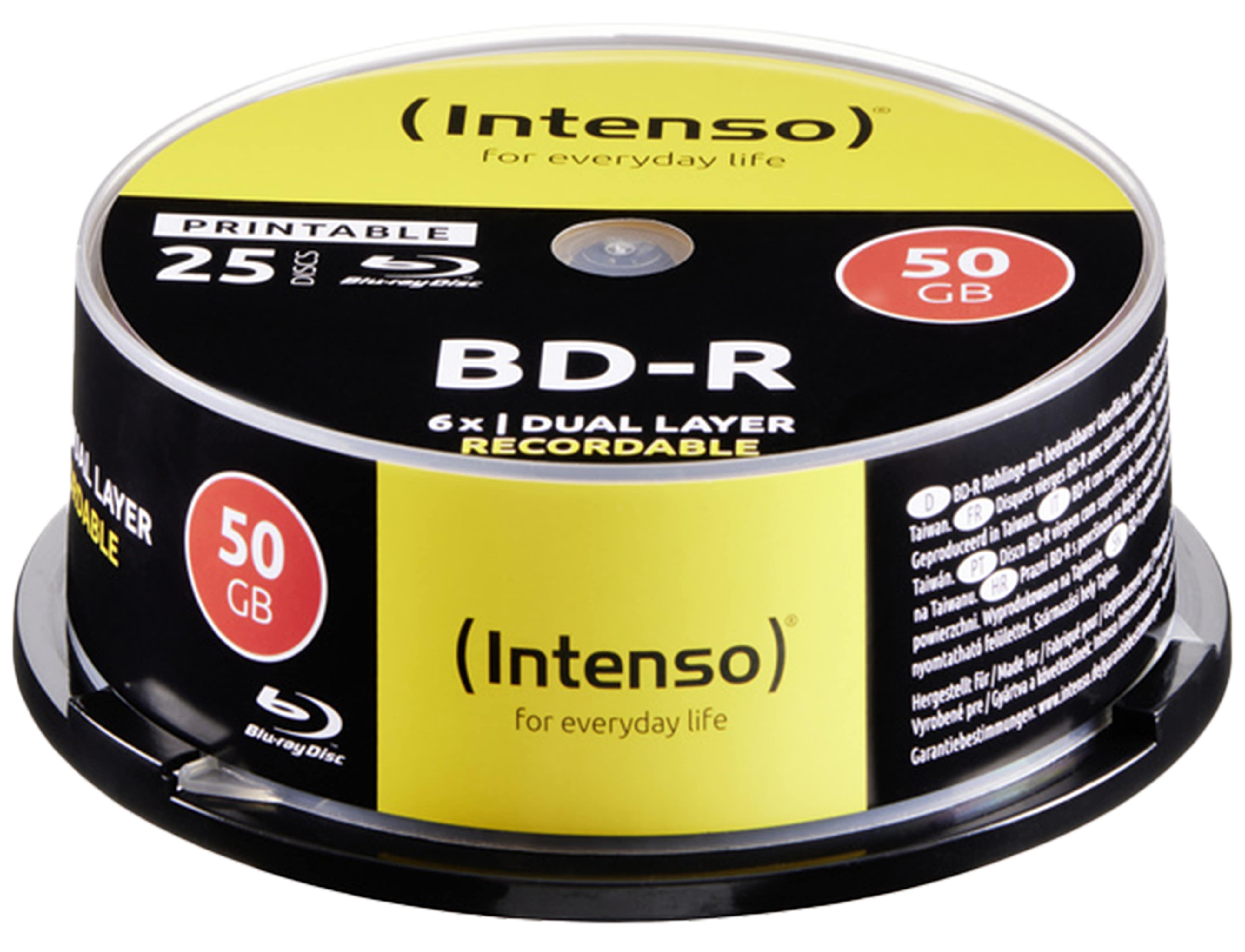 INTENSO BluRay 25er Spindel 6x 50GB printable