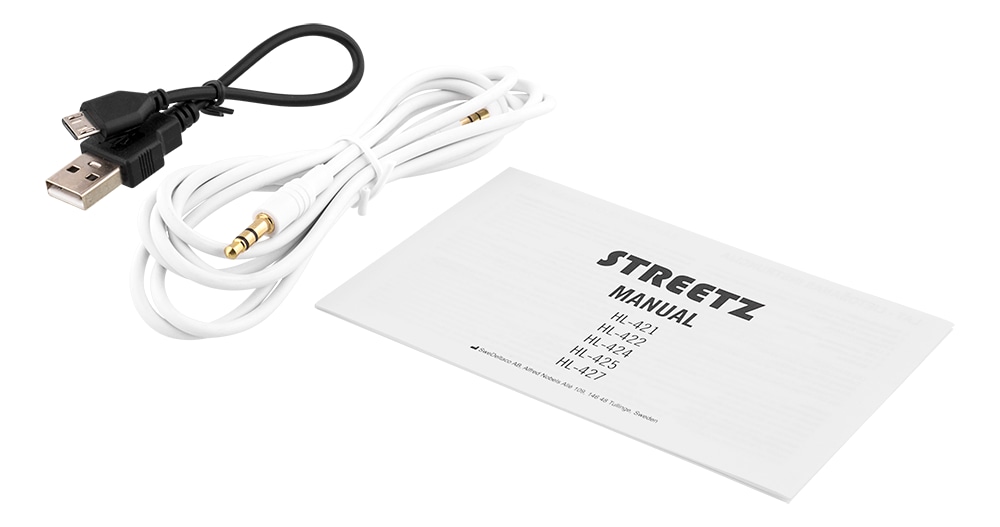 STREETZ Bluetooth On-Ear Kopfhörer HL-BT403, faltbar, weiß