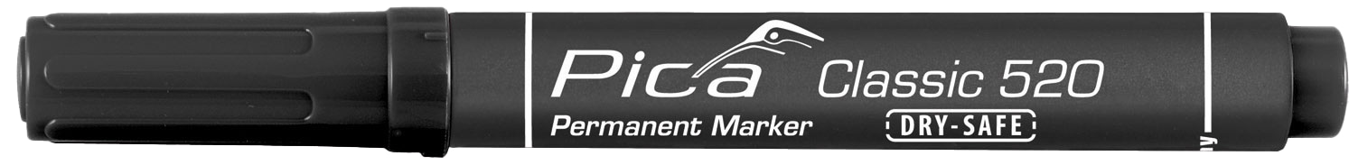 PICA Classic Permanent Marker, 520/46/SB, Rundspitze, schwarz