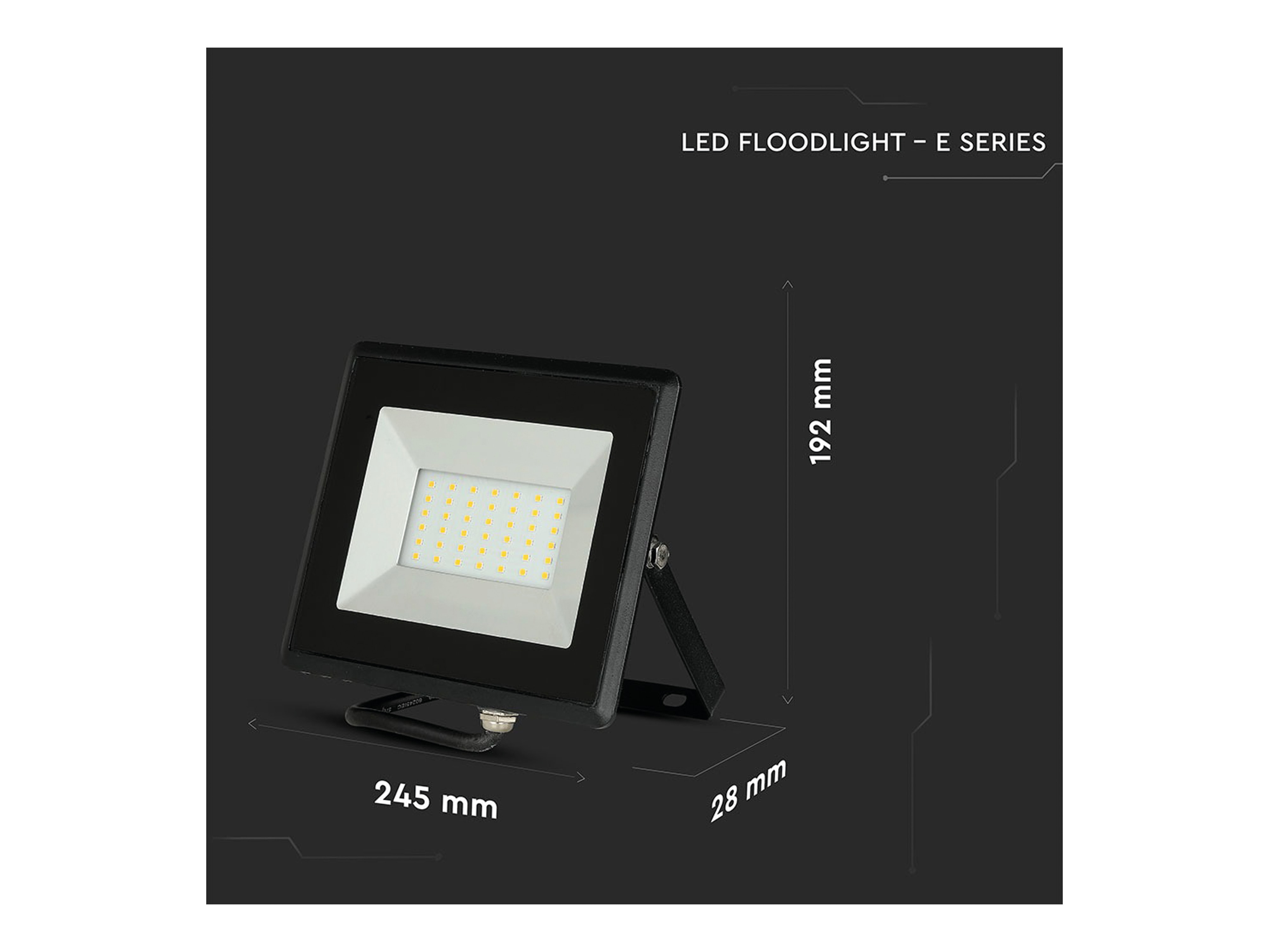 V-TAC LED-Flutlichtstrahler VT-4051 (5959), EEK: F, 50 W, 4250 lm, 4000 K