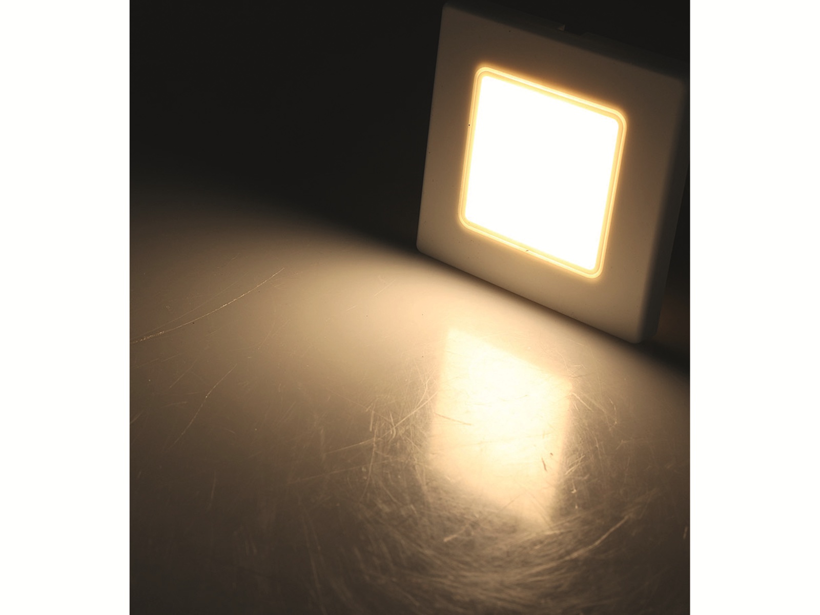 CHILITEC LED-Einbauleuchte EBL 86, 2,5 W, 3000 K, warmweiß, Rahmen silber