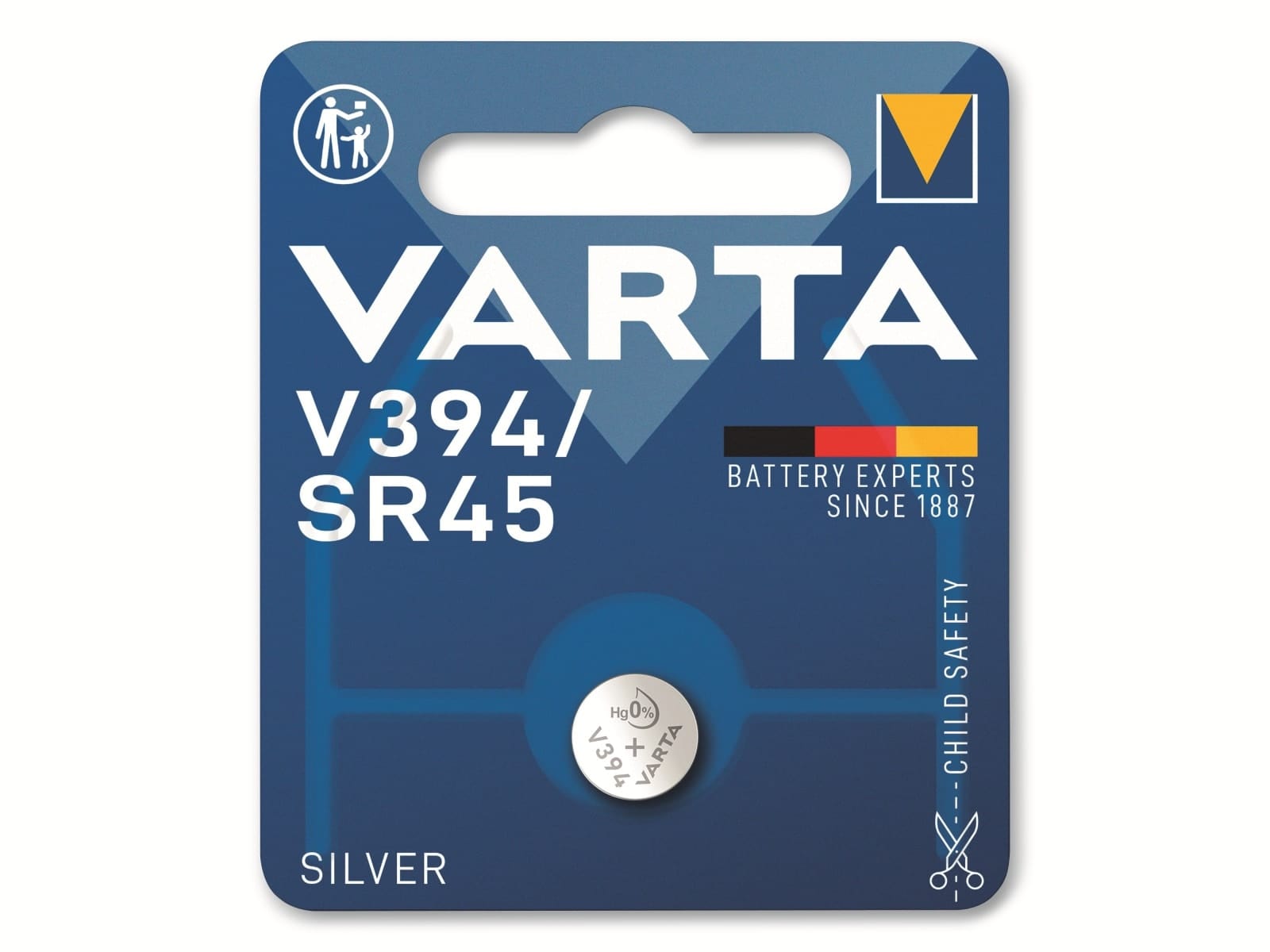 VARTA Knopfzelle Silver Oxide, 394 SR45,  1.55V, 1 Stück