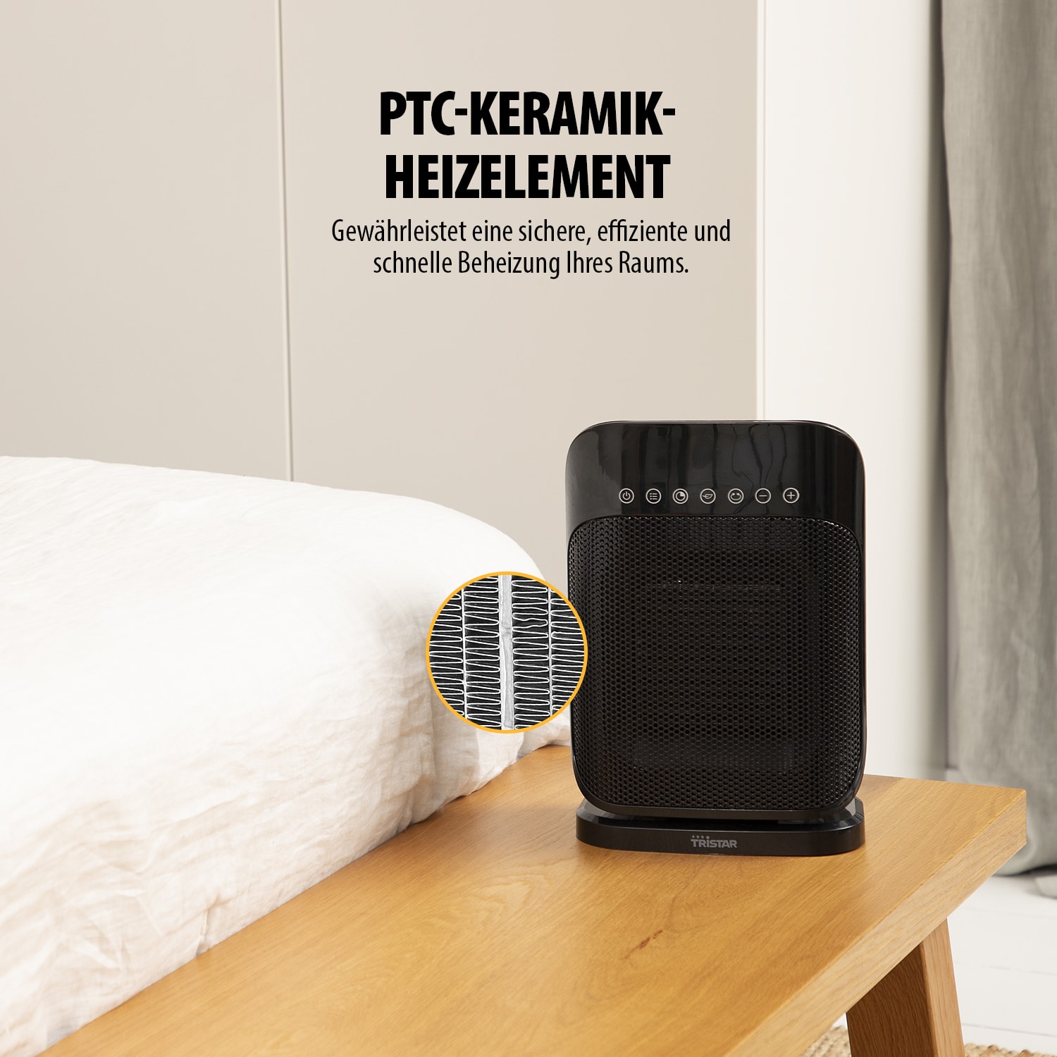 TRISTAR Keramik-Heizlüfter KA-5074, 1800 W