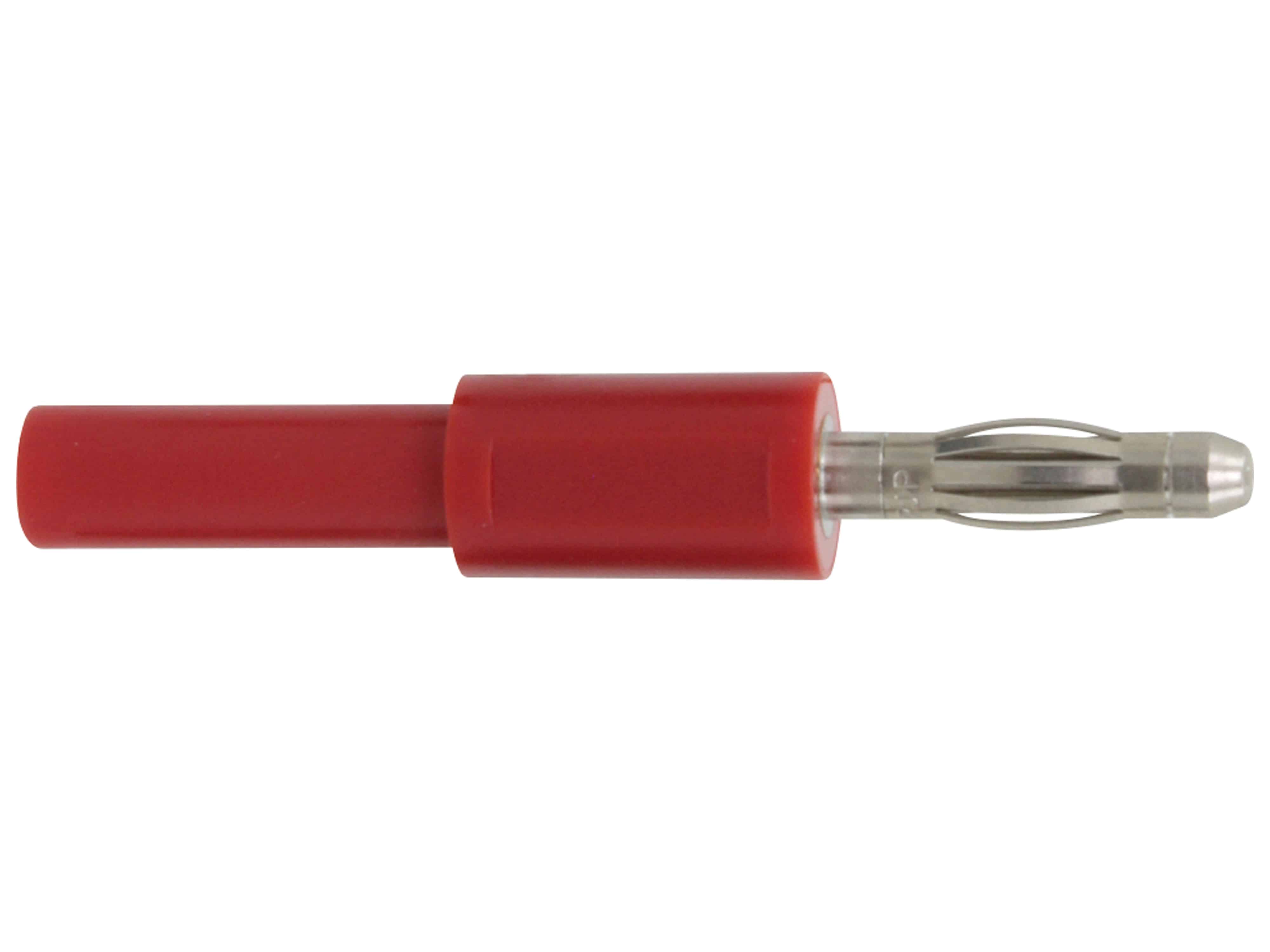 DONAU ELEKTRONIK Adapter, Stecker 4mm/ Buchse 2mm, rot, 1030