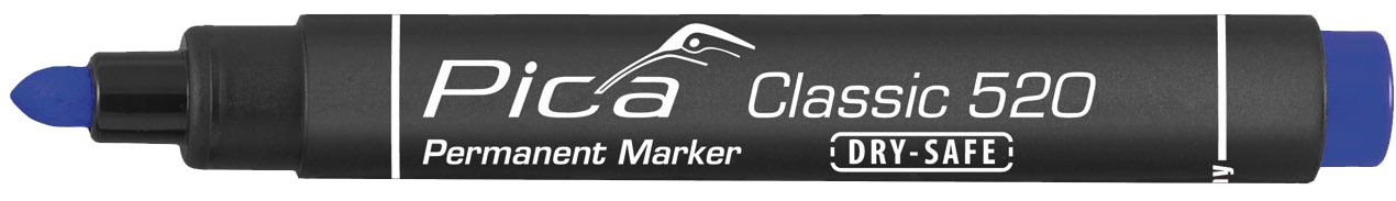 PICA Classic Permanent Marker, 520/41/SB, Rundspitze, blau