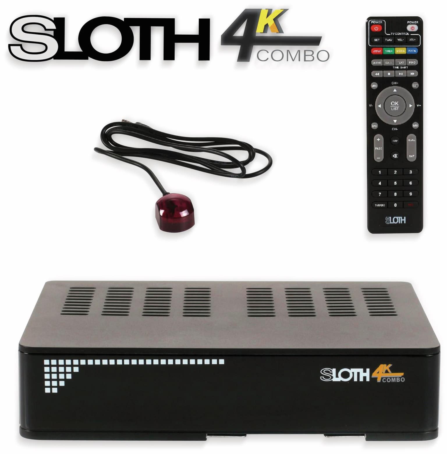 Red Opticum DVB-S/S2/T/T2-C HDTV-Receiver Sloth Combo, 4K, PVR ready