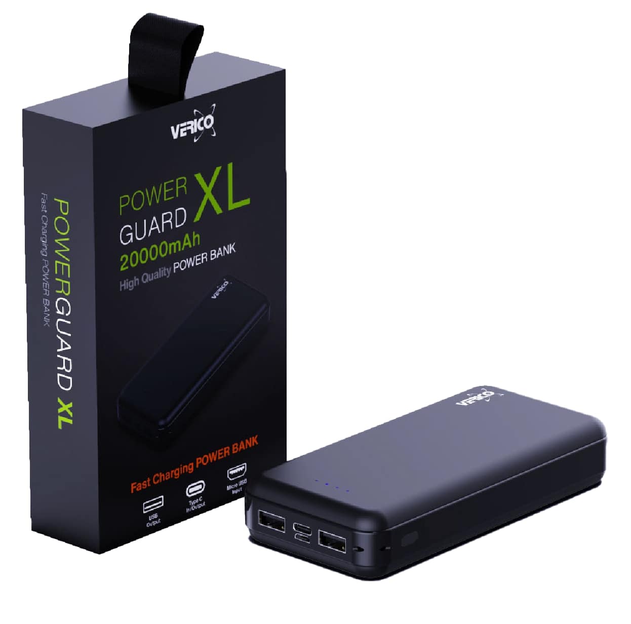 VERICO USB Powerbank Power Guard XL, 20.000 mAh, schwarz