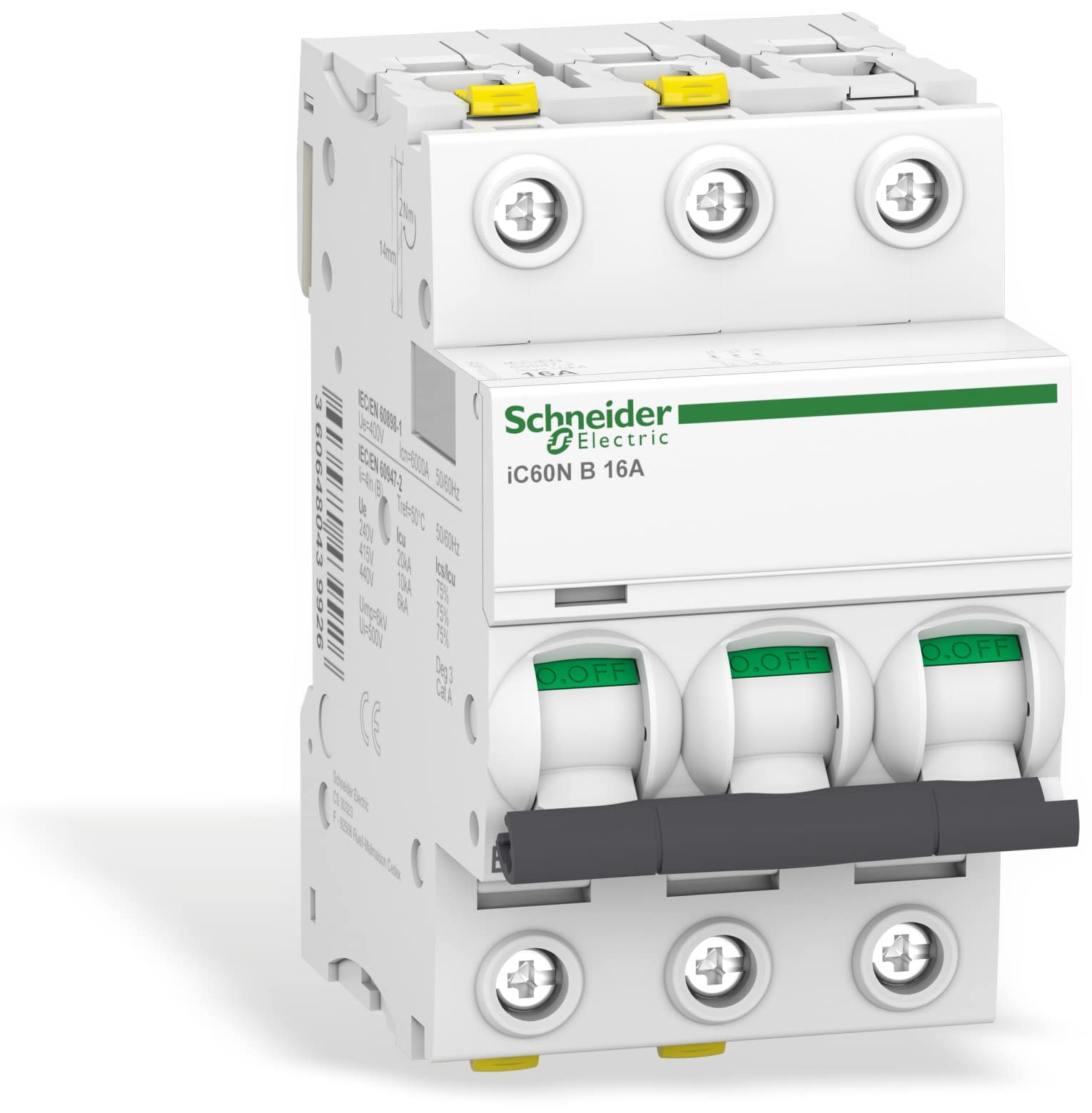 SCHNEIDER ELECTRIC Leitungsschutzschalter A9F03316, iC60N, B, 16A