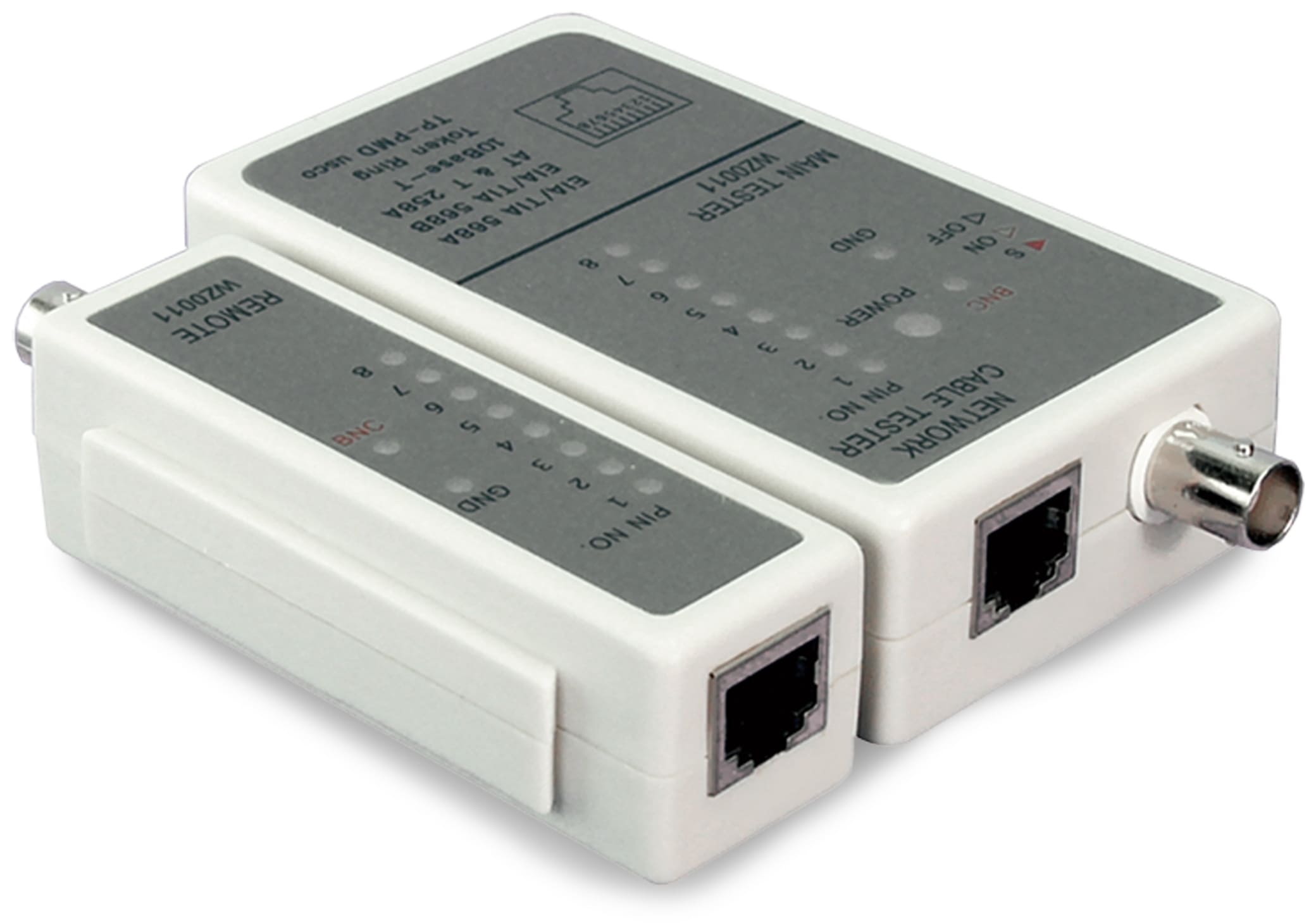 LOGILINK Netzwerk-Kabeltester WZ0011, RJ11/RJ12/RJ45/BNC