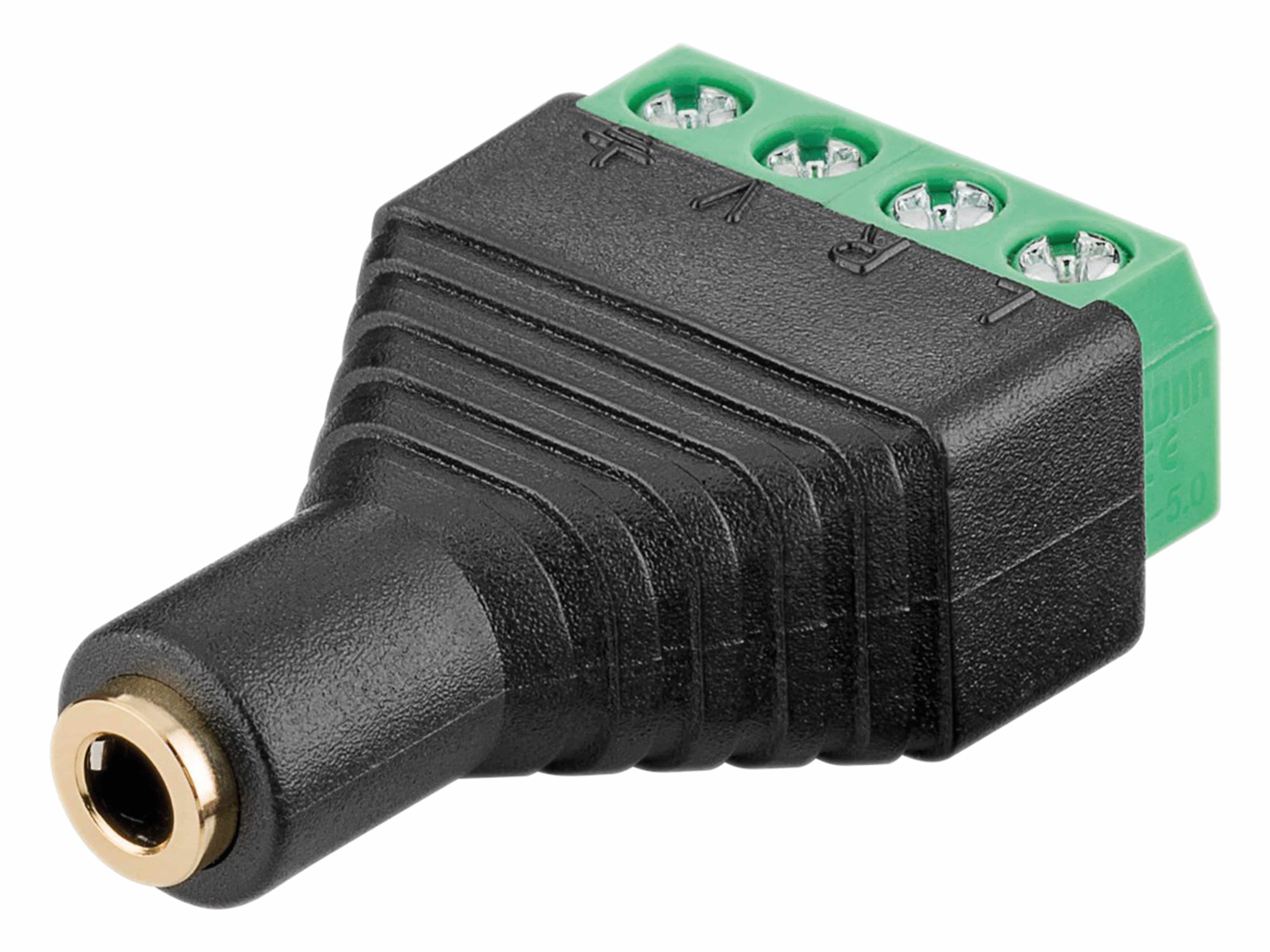 GOOBAY Terminal Block 59200, 4-pin auf 3,5 mm Klinkenbuchse