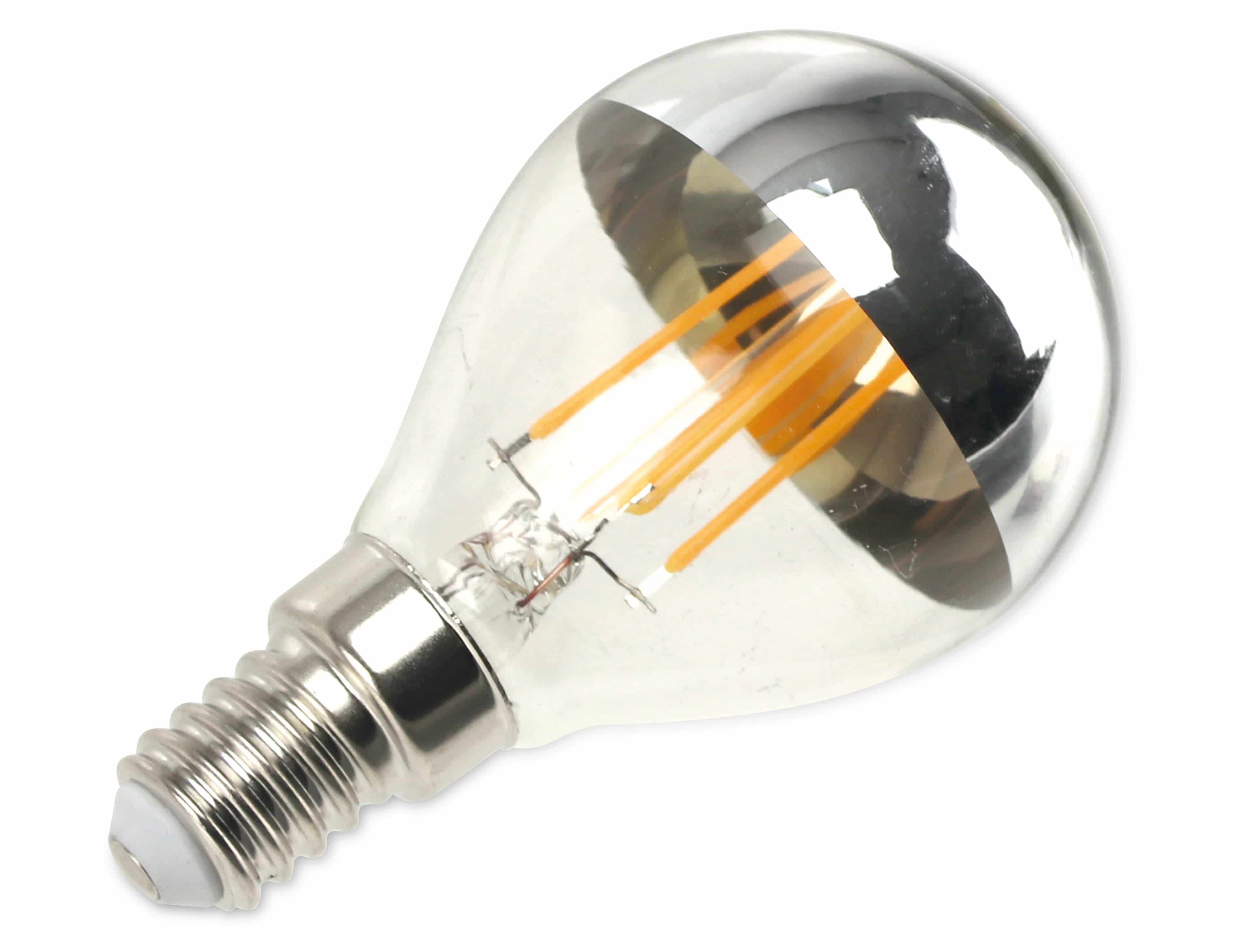 LED-Lampe Philips, Mini Globe E14, EEK: F, 4 W, verspiegelt, warmweiß