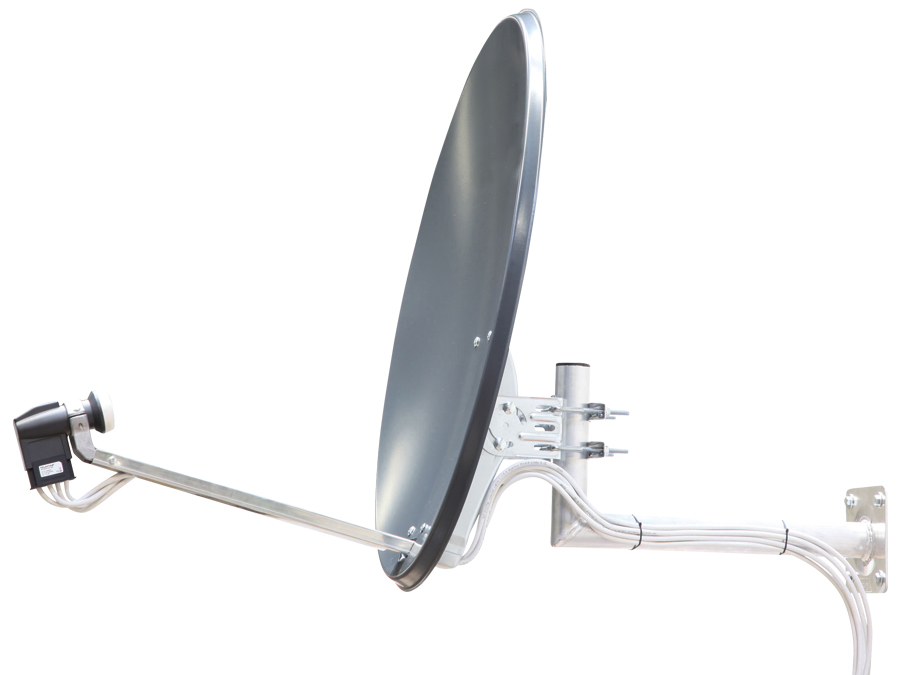 TELESTAR SAT-Spiegel Alu, Guss-Schelle, 60 cm, grau