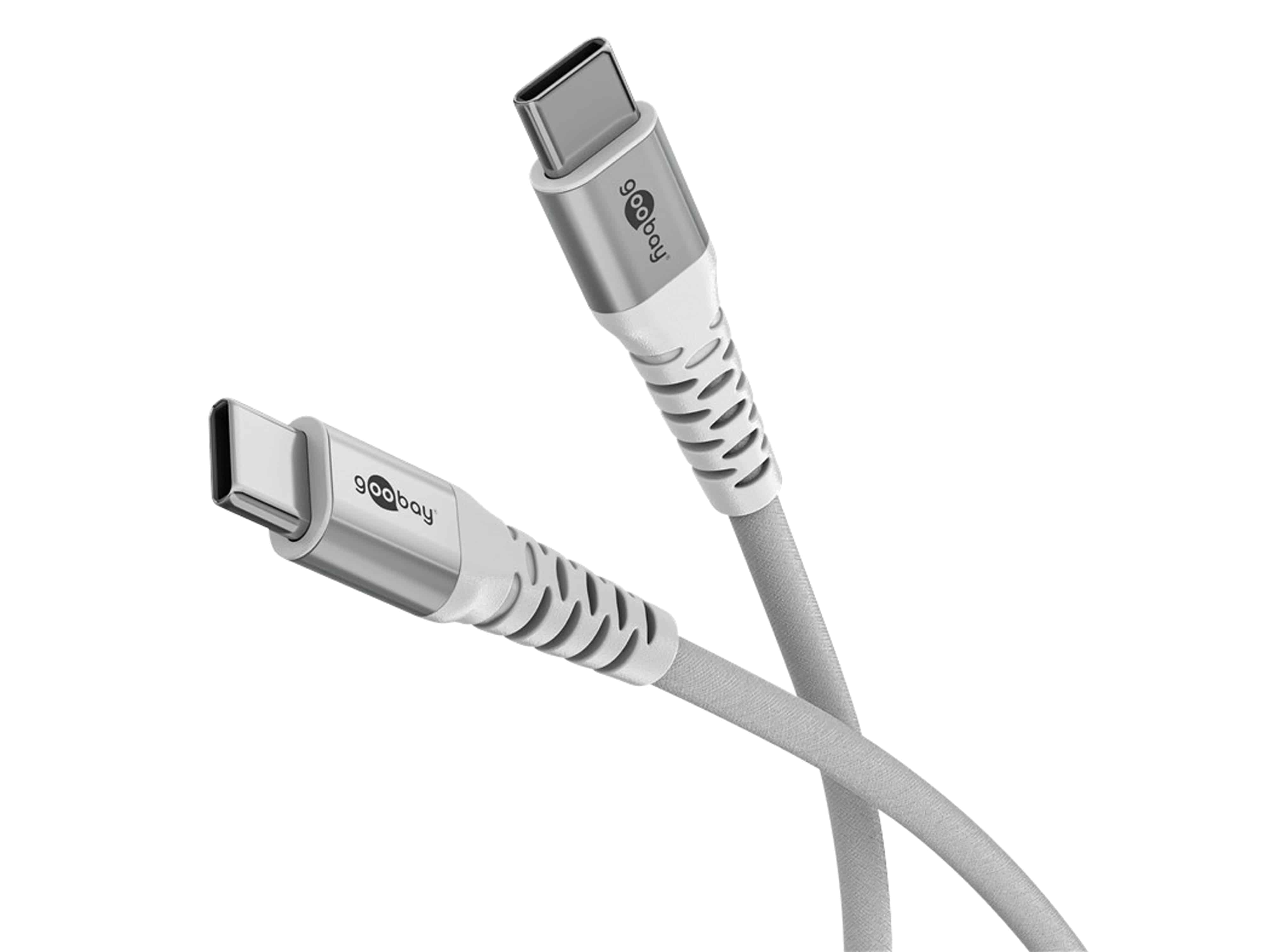 GOOBAY USB-C Textilkabel supersoft 1,0m weiß