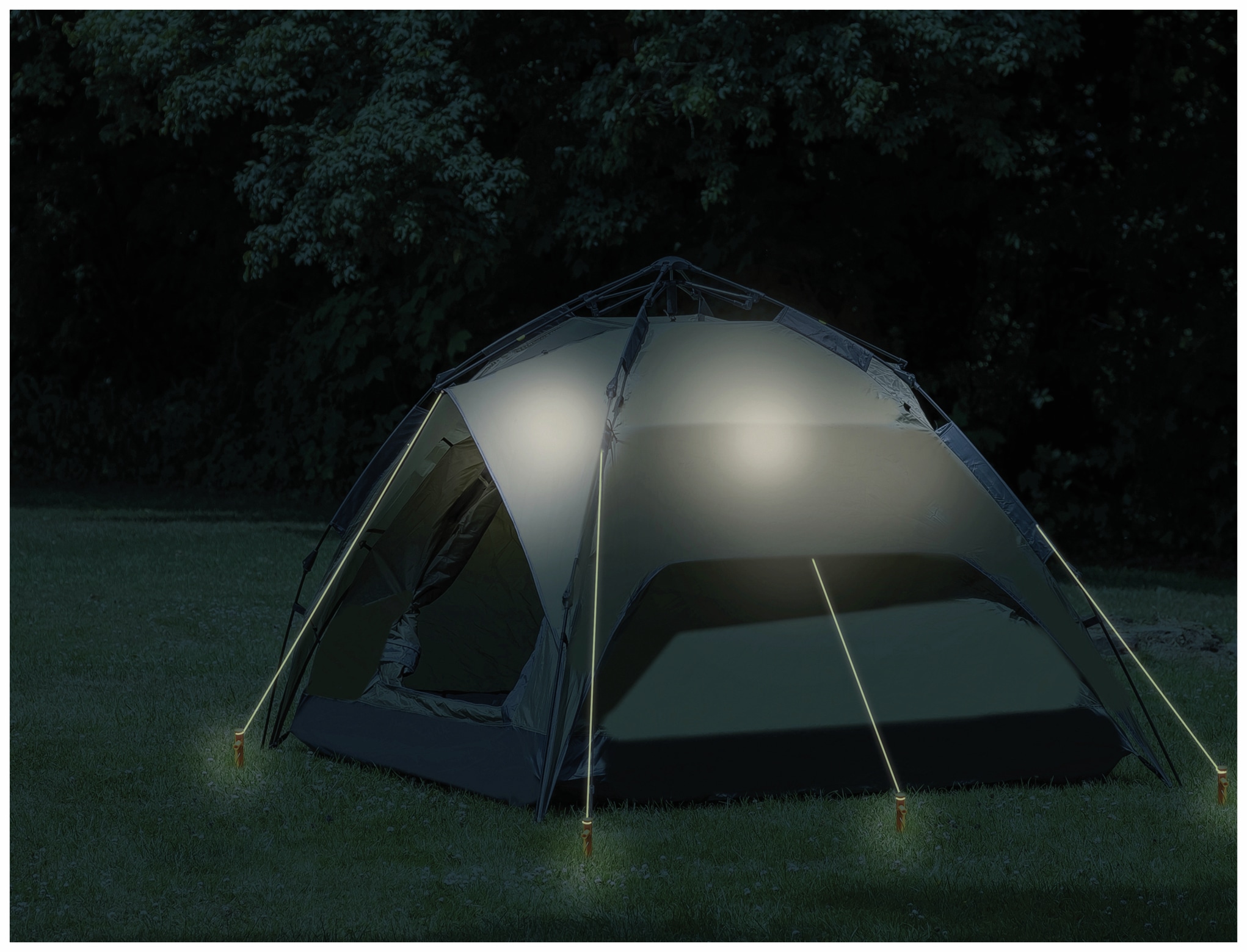 CALIMA CAMPING EQUIPMENT Abspannseile, 4 m, 4 Stück, reflektierend