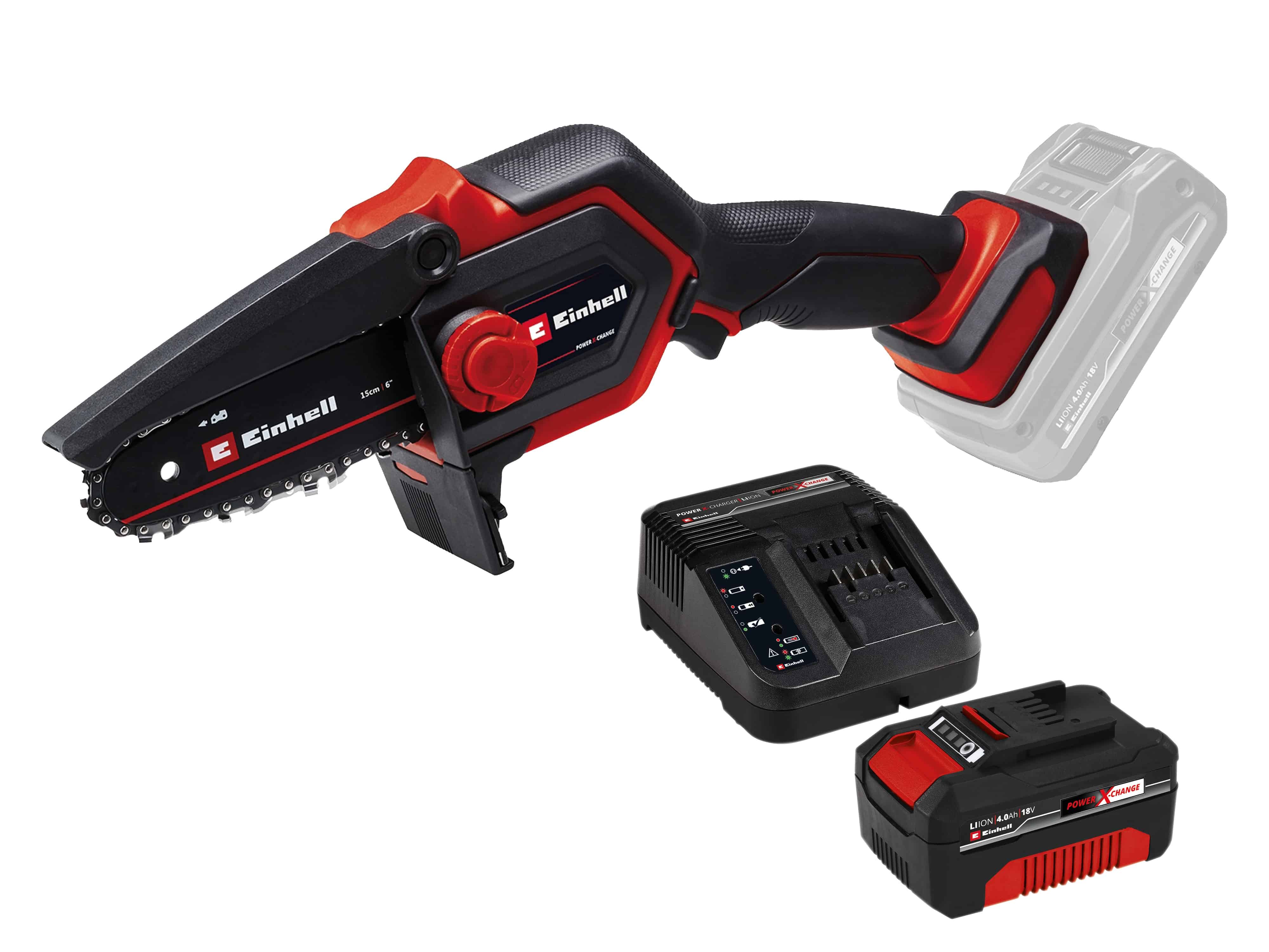 EINHELL Akku-Astkettensäge GE-PS 18/15 Li BL Kit (1x 4,0 Ah)