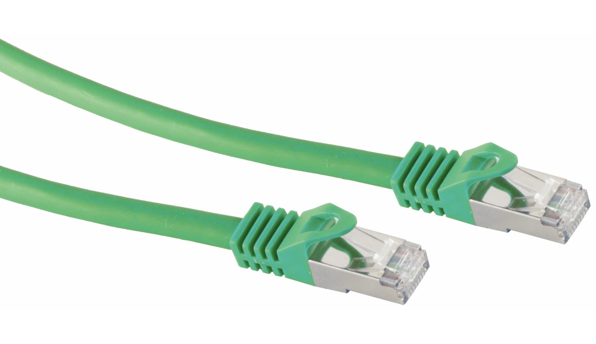 S-IMPULS RJ45 Patchkabel S/FTP (PIMF), m. CAT.7 Rohkabel, 2 m, grün