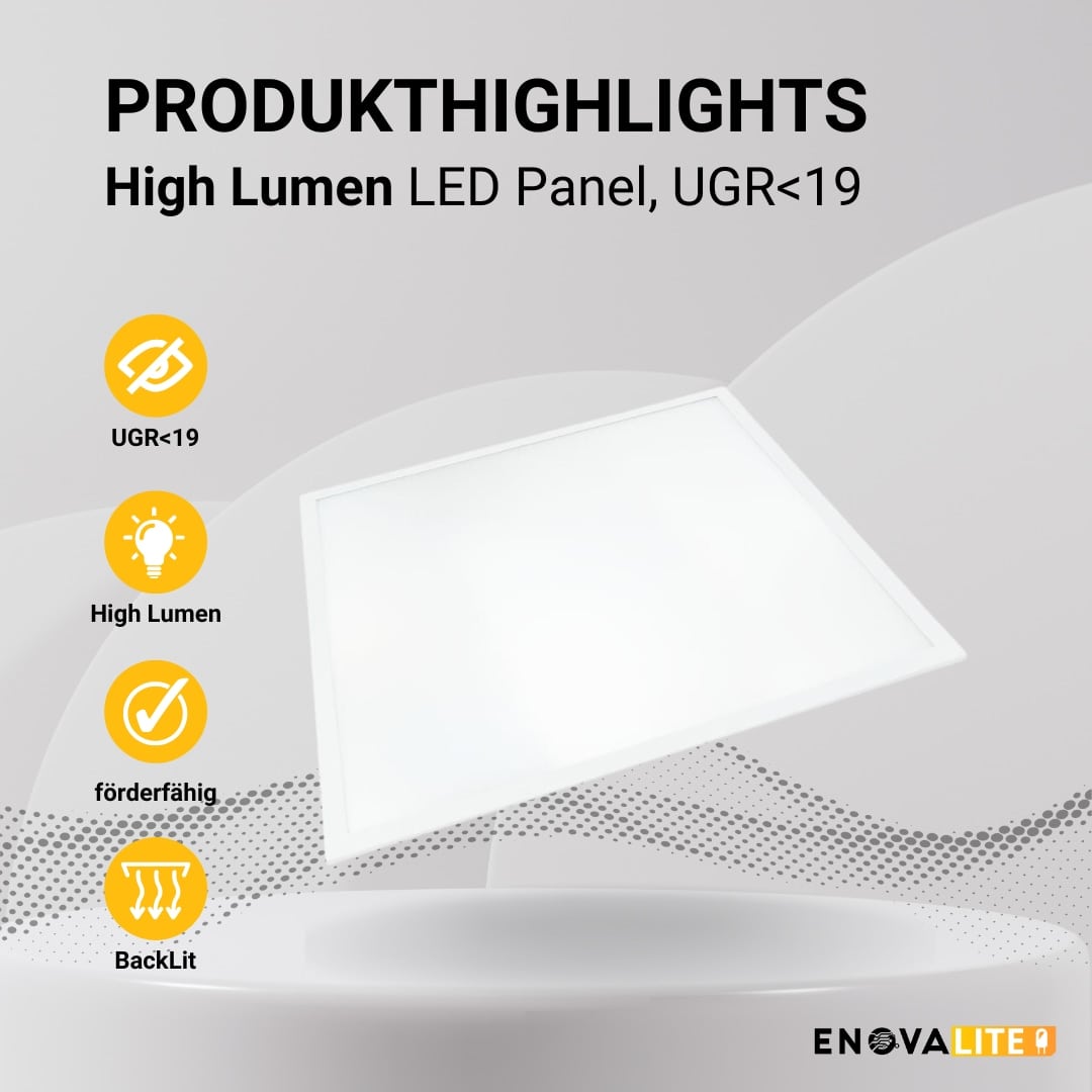 ENOVALITE LED-Panel, 21 W, 4200 lm, EEK: B, 620x620 mm, 6000 K