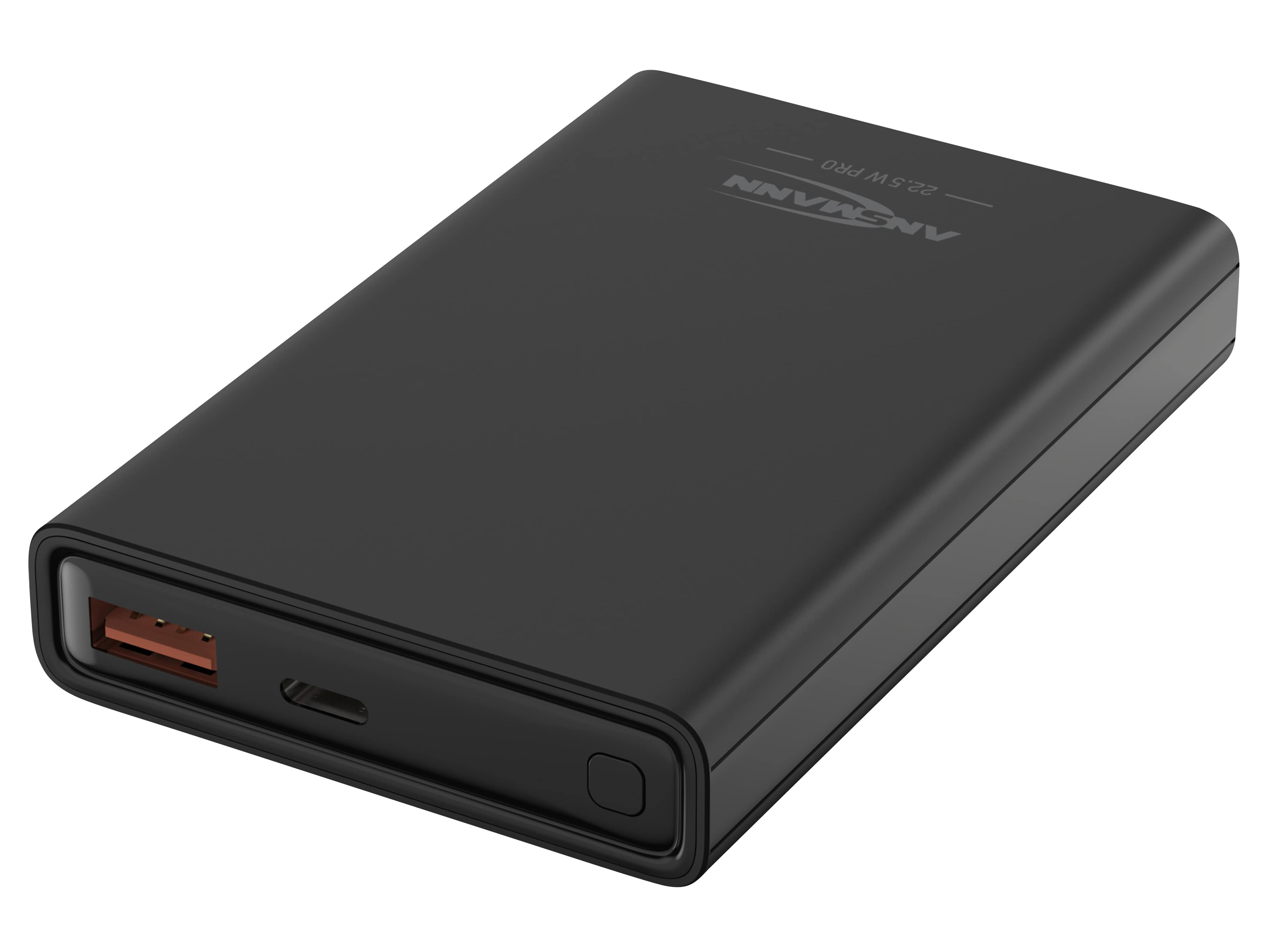 ANSMANN Powerbank PB222PD, 10.000 mAh, schwarz 