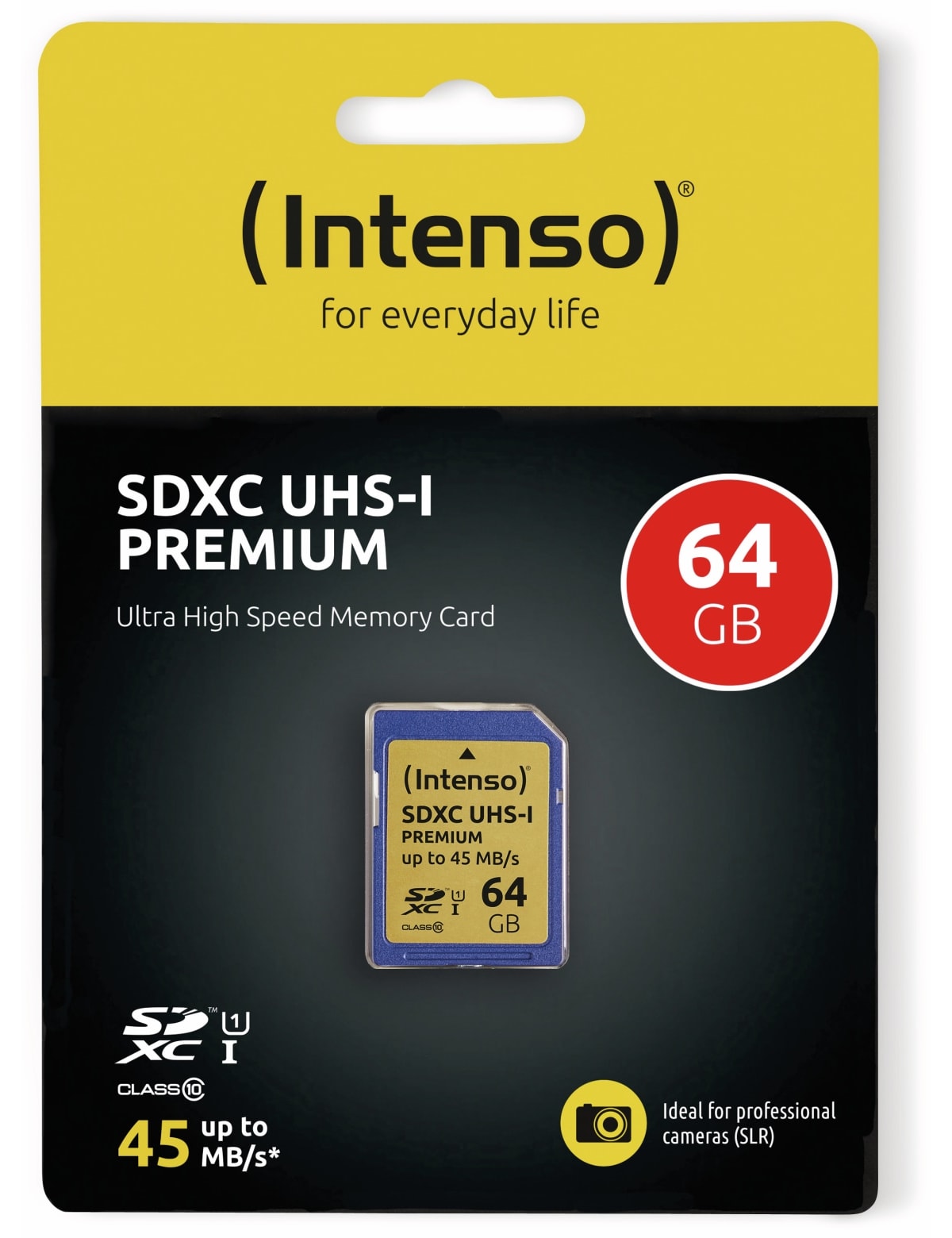 INTENSO SDXC Card 3421490, 64 GB, Class 10, UHS-I
