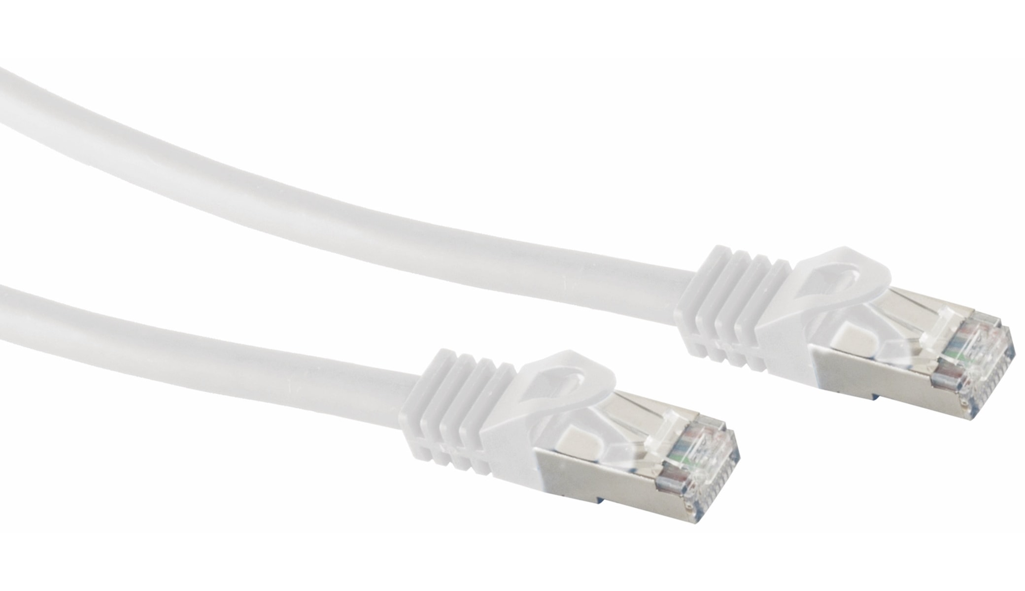 S-IMPULS RJ45 Patchkabel S/FTP (PIMF), m. CAT.7 Rohkabel, 0,5 m, weiß