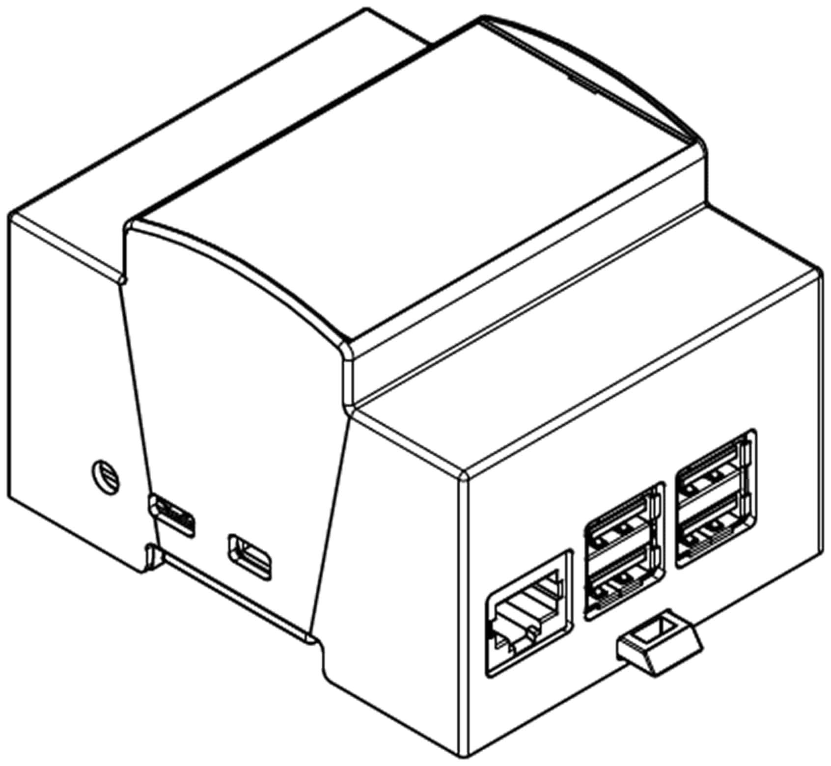 ITALTRONIC Hutschienen-Gehäuse für ODROID-C1, 4TE