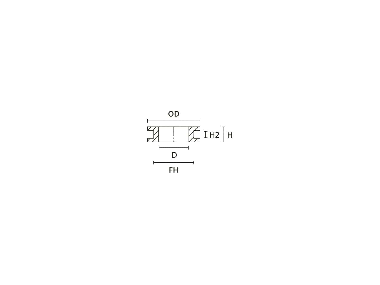 HELLERMANNTYTON Durchführungstülle, 633-03040, Schwarz, PVC, ∅ 8 mm, 1 Stück