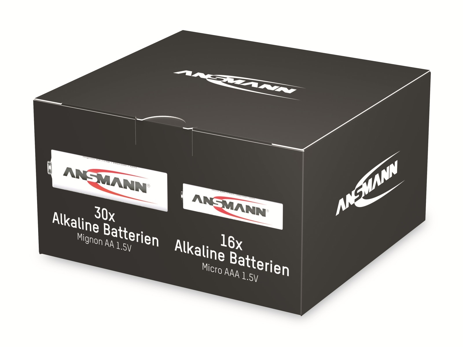 ANSMANN Batterie-Set, Alkaline, 46 Stück, 30x Mignon, 16x Micro