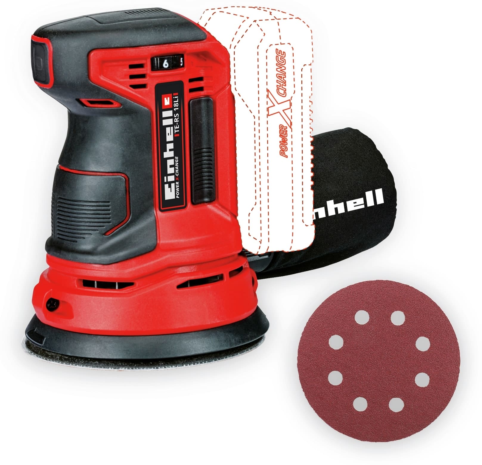 EINHELL Akku-Exzenterschleifer TE-RS 18 Li Kit (1x 4,0 Ah)