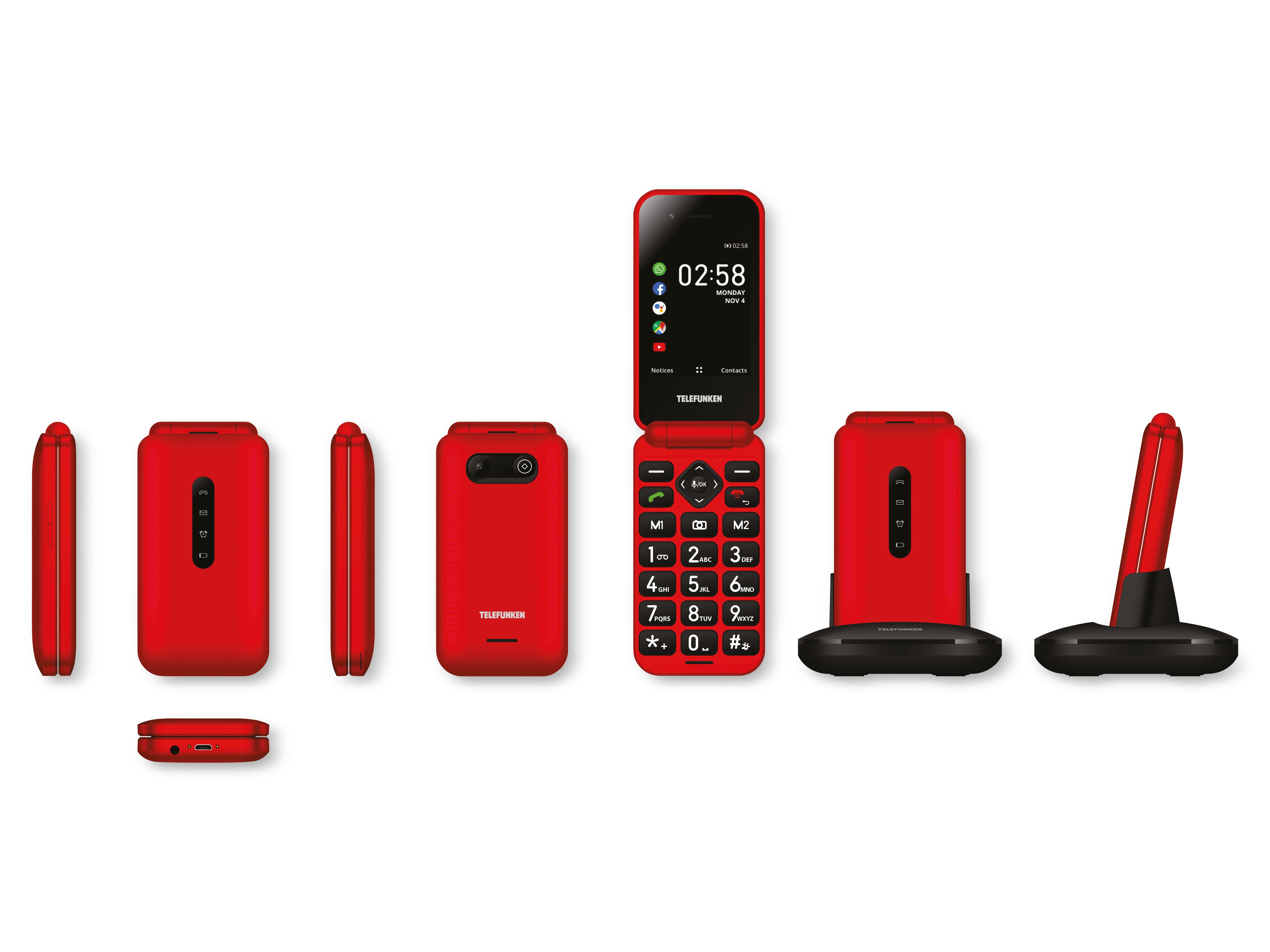 TELEFUNKEN Handy S740, rot