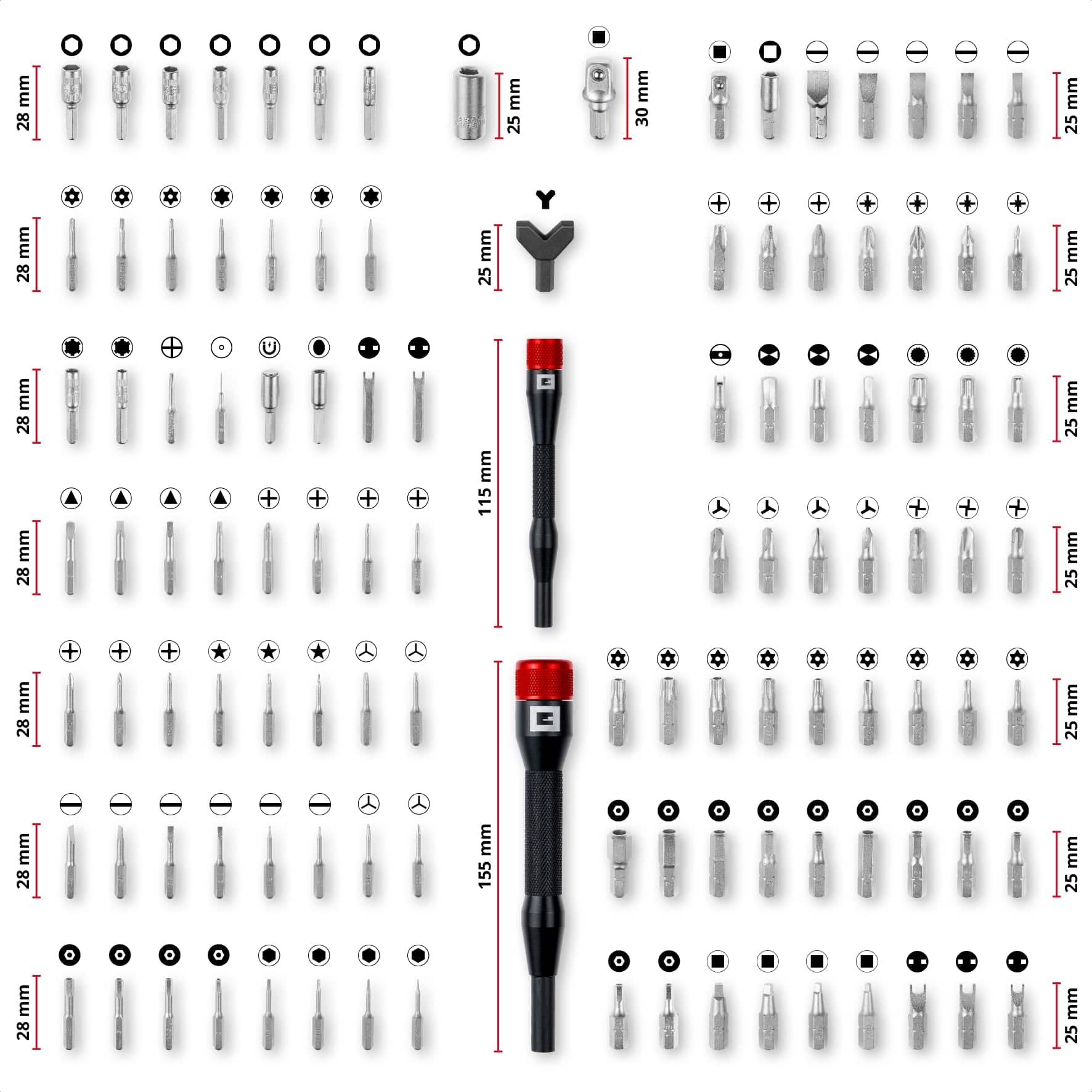 EINHELL Präzisionsbit-Set, 115040, 114-teilig