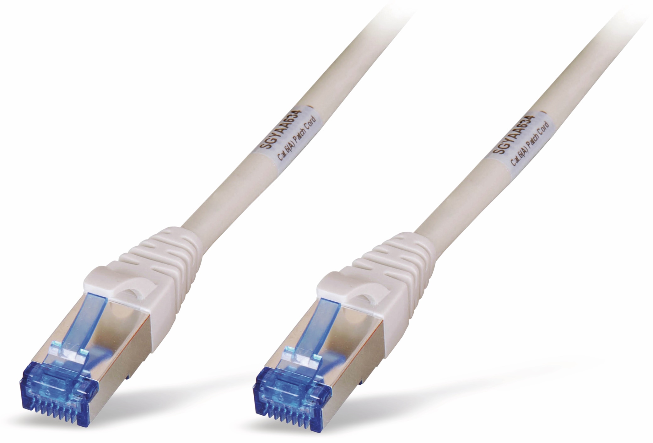 RJ45 Patchkabel INFRALAN S/FTP (PIMF), CAT.6A, 2 m, grau