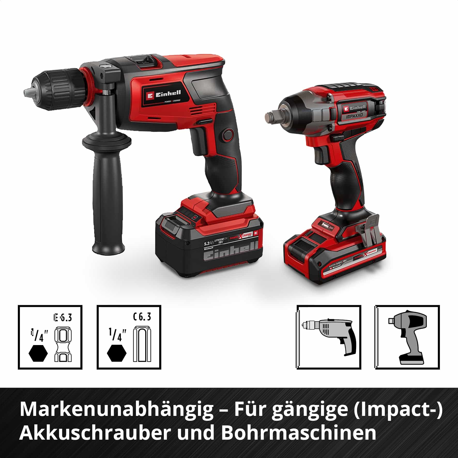 EINHELL Bit- & Bohrer-Set, 108763, M-Case, 39-teilig