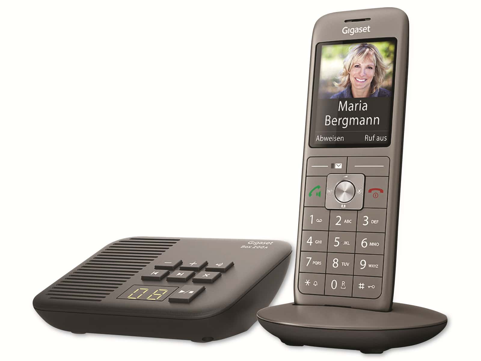 GIGASET Telefon CL660A, mit Anrufbeantworter, anthrazit