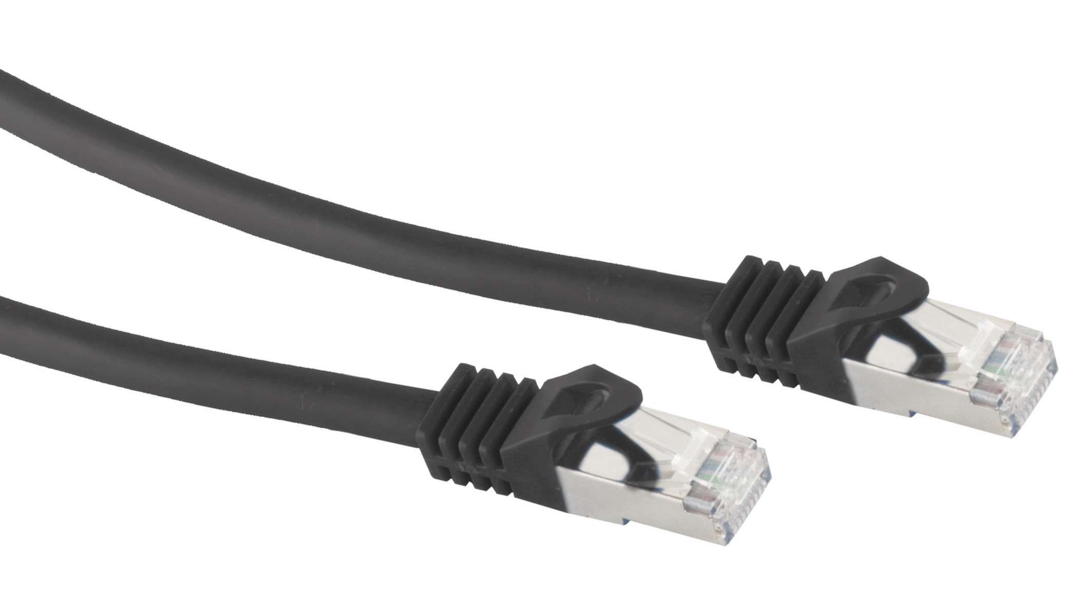 S-IMPULS RJ45 Patchkabel S/FTP (PIMF), m. CAT.7 Rohkabel, 20 m, schwarz