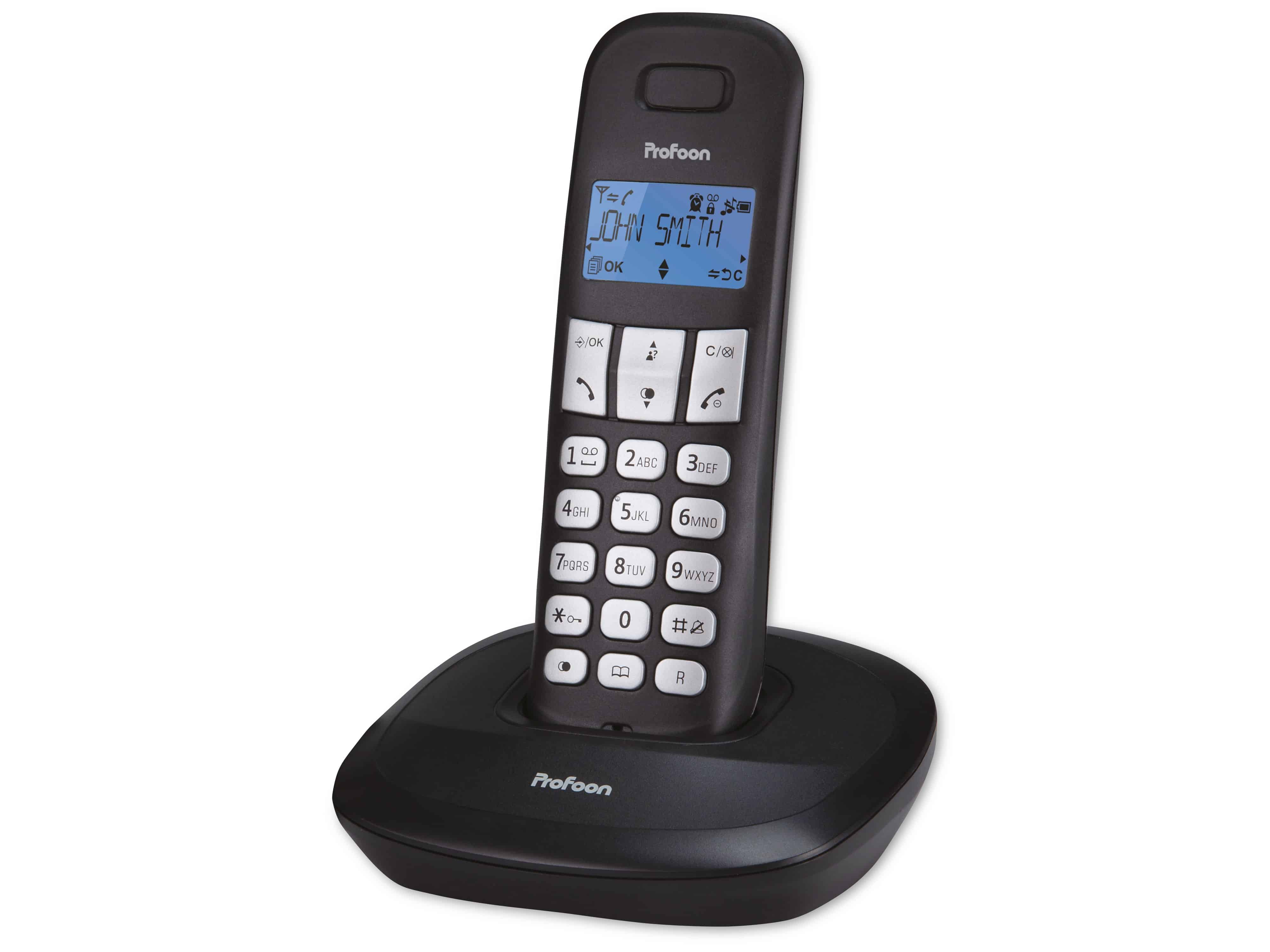 PROFOON DECT-Telefon PDX-1100, schwarz