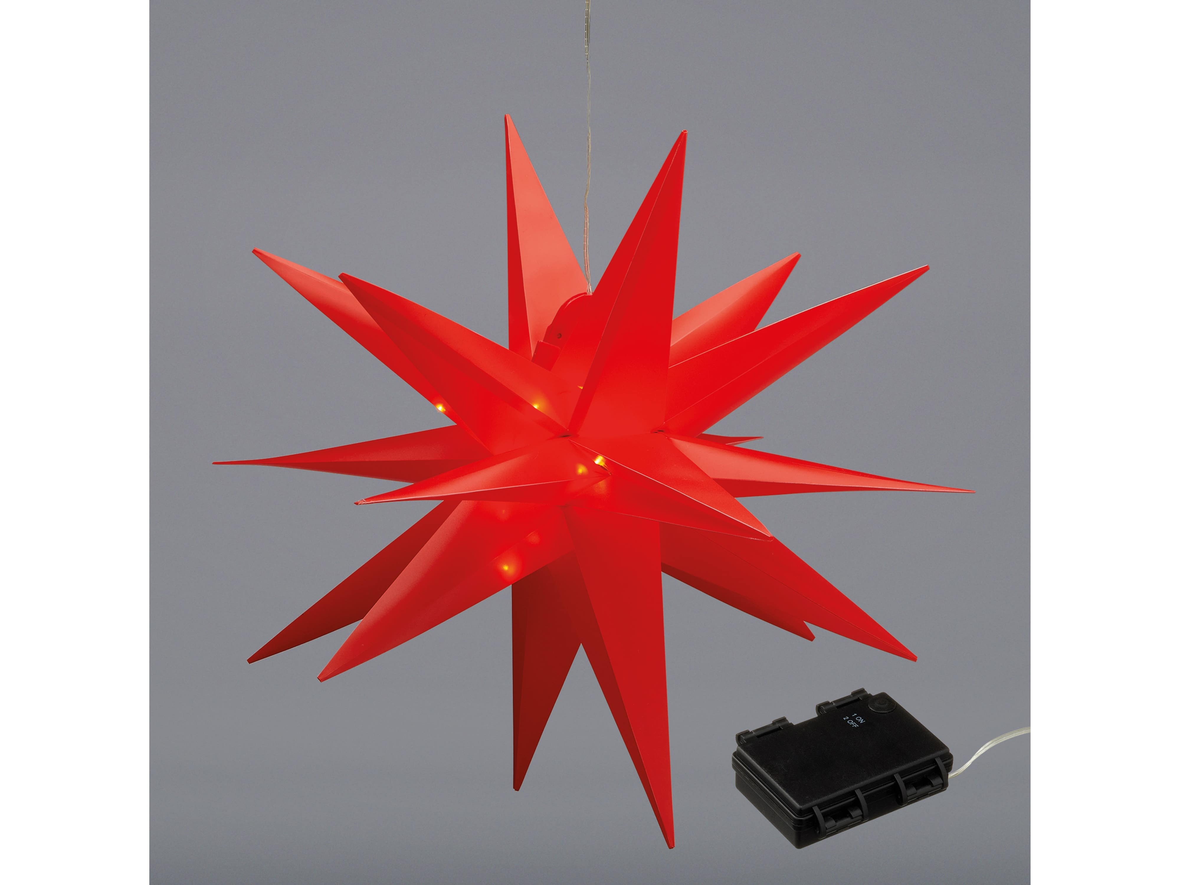 LED-Stern, 40 LEDs, 60 cm, Outdoor, faltbar, rot