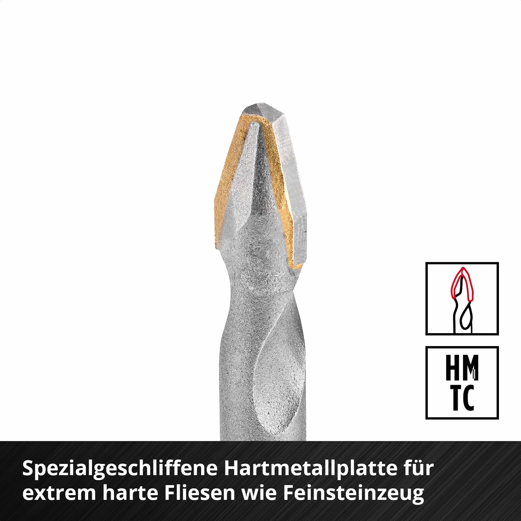 EINHELL Fliesenbohrer-Set, 51404, XS-Case, 5-10 mm, 4-teilig