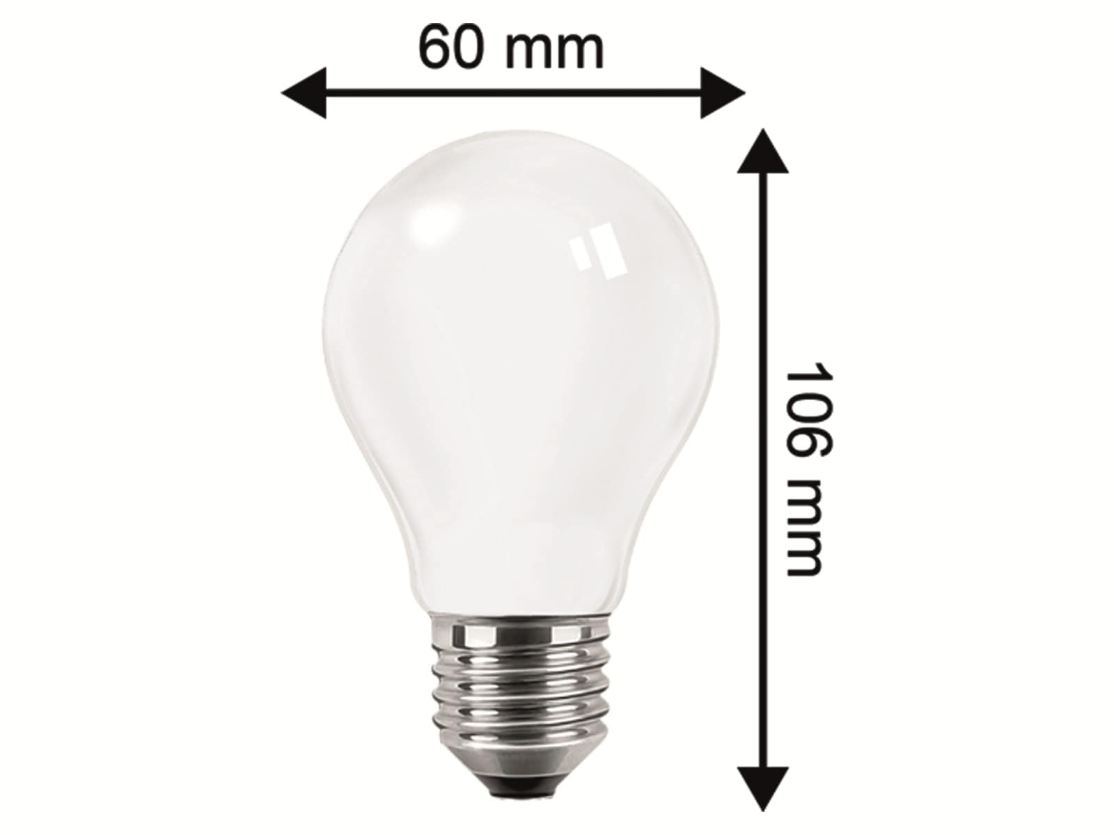 BLULAXA LED-Lampe 48628 A60, E27, EEK: E, 7 W, 810 lm, 4000 K, opal