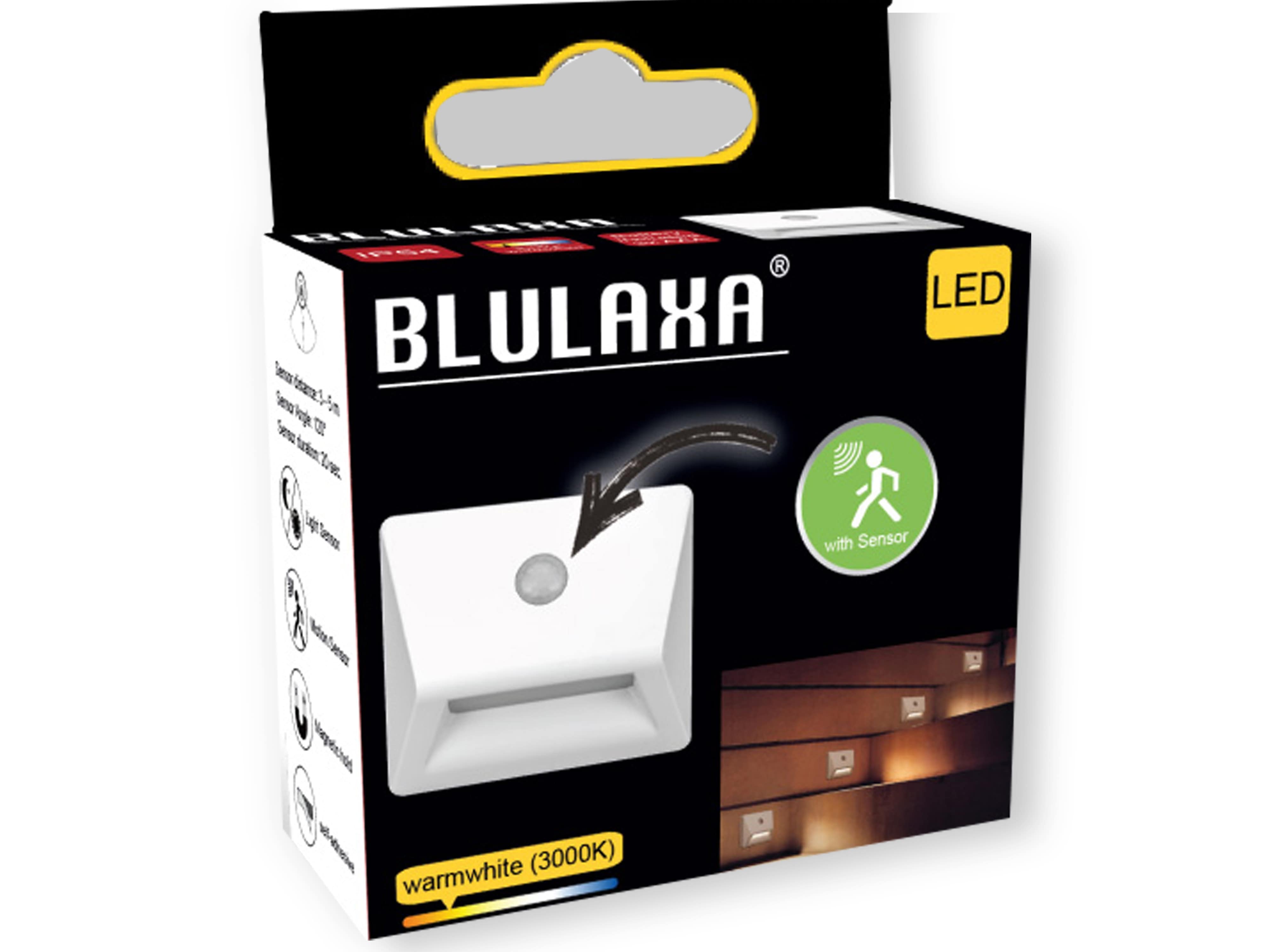 BLULAXA LED-Orientierungslicht, Pluto mit Bewegungsmelder