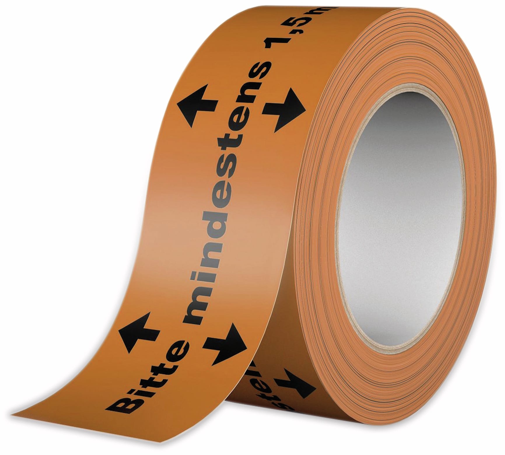 GERBAND PVC-Klebeband 404 “Bitte mindestens 1,5m Abstand halten!“, 50mmx66m