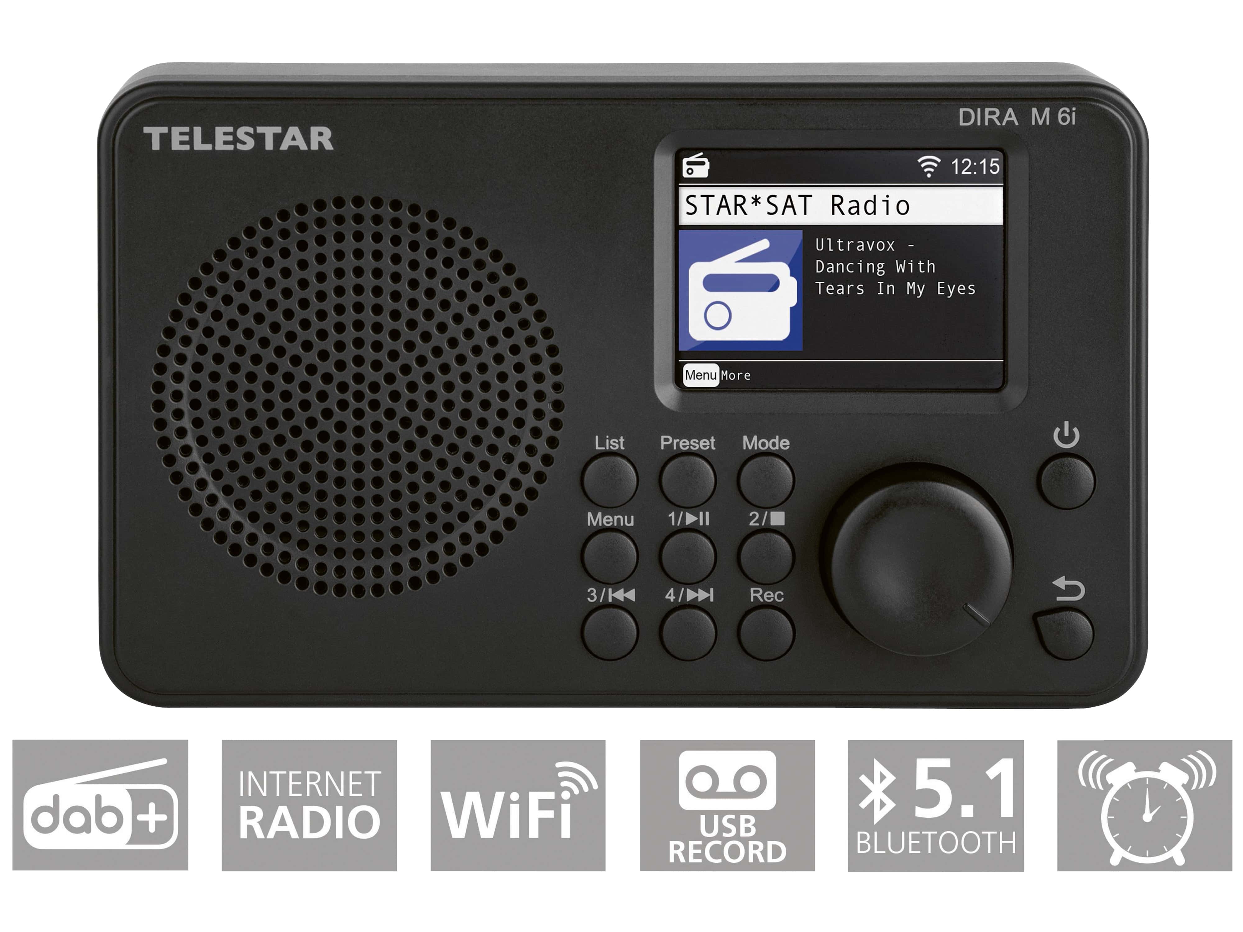 TELESTAR Internetradio DIRA M6i, DAB+/UKW, Bluetooth, schwarz 